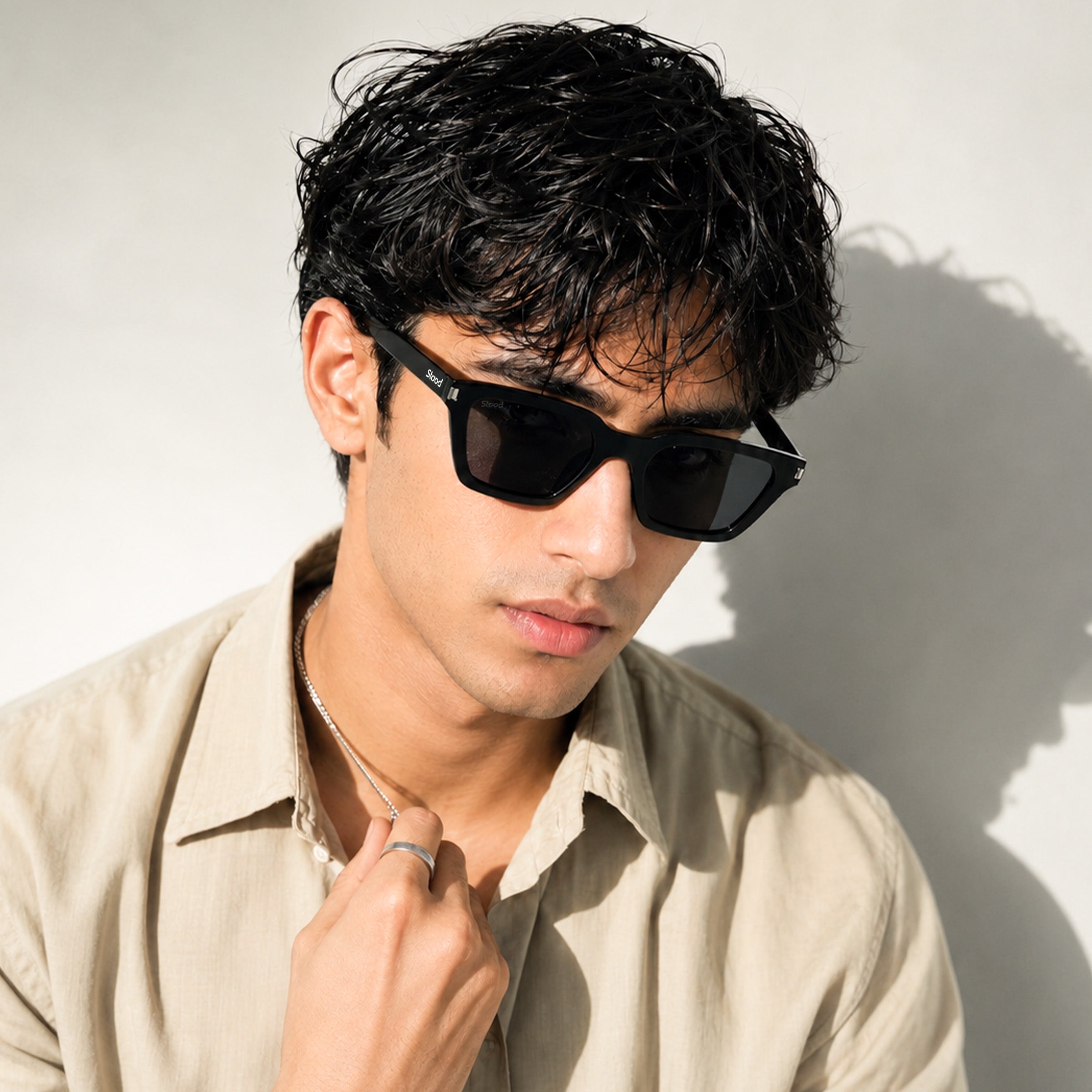 Stood Cat Eye Square Black UV Protection Sunglasses For Men & Women Stylish – SG-STD0012-C1