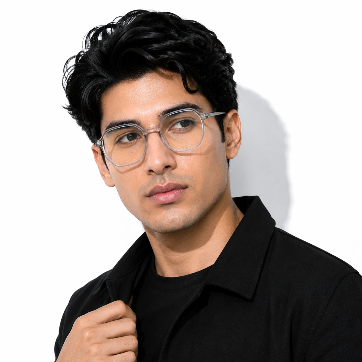 Royal Son Polygon Stylish White Men Spectacles Frame Eye Protection Laptop - SF0025-C3