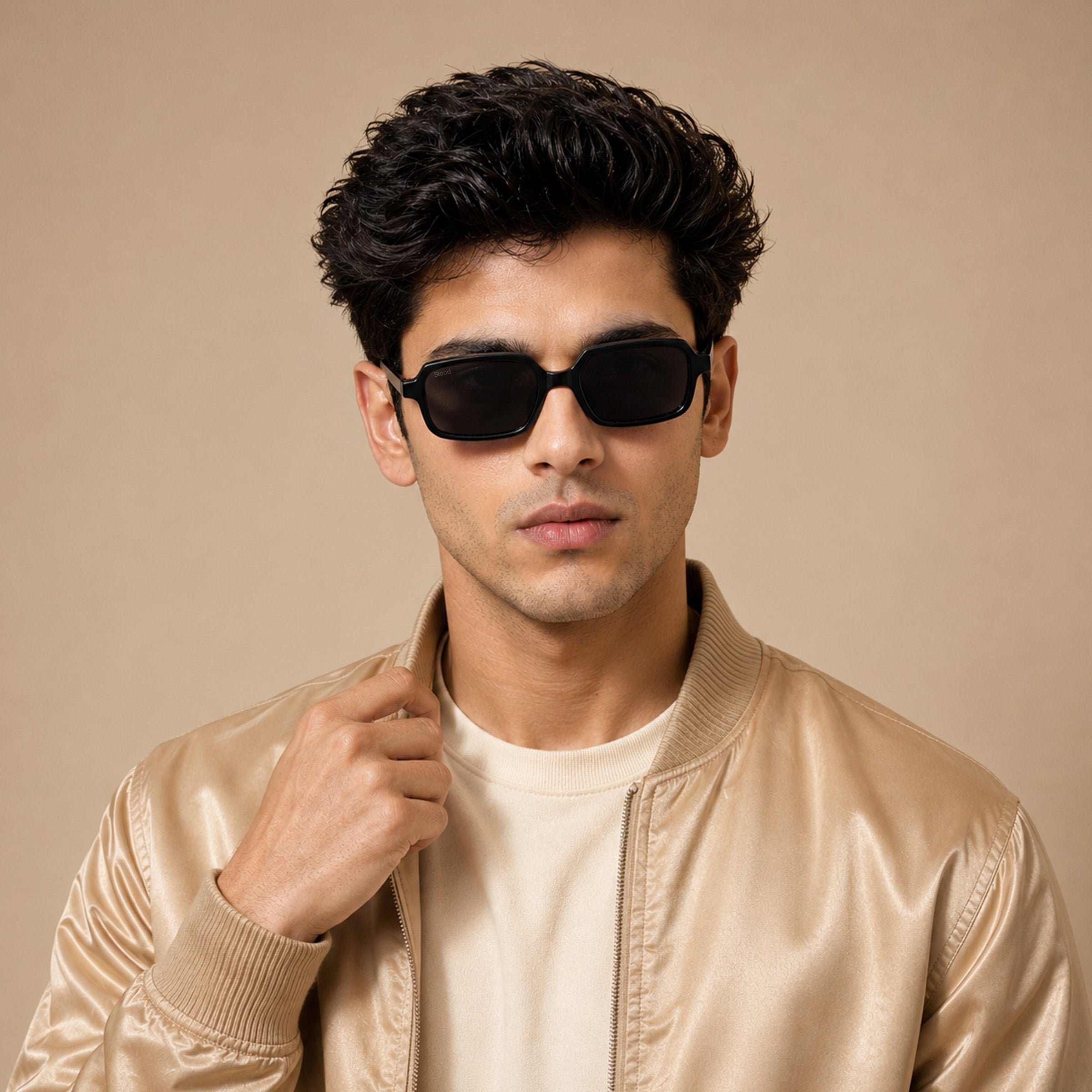 Stood Retro Square Black UV Protection Sunglasses For Men & Women Stylish – SG-STD0018-C1