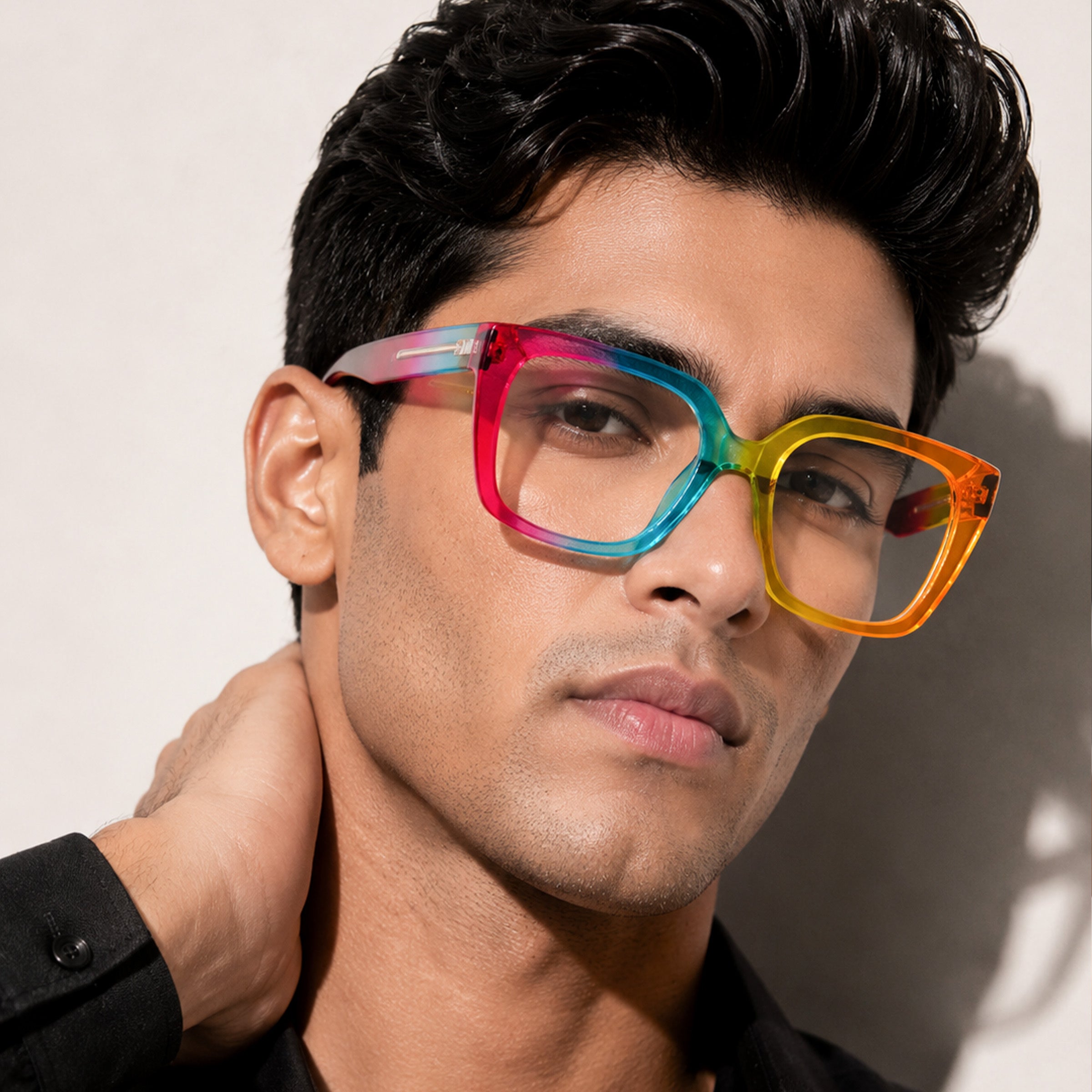 PERKEY Full Rim Square-Oversized Blue Light Blocking Spectacles Frames Men Women - OPTL002-C3