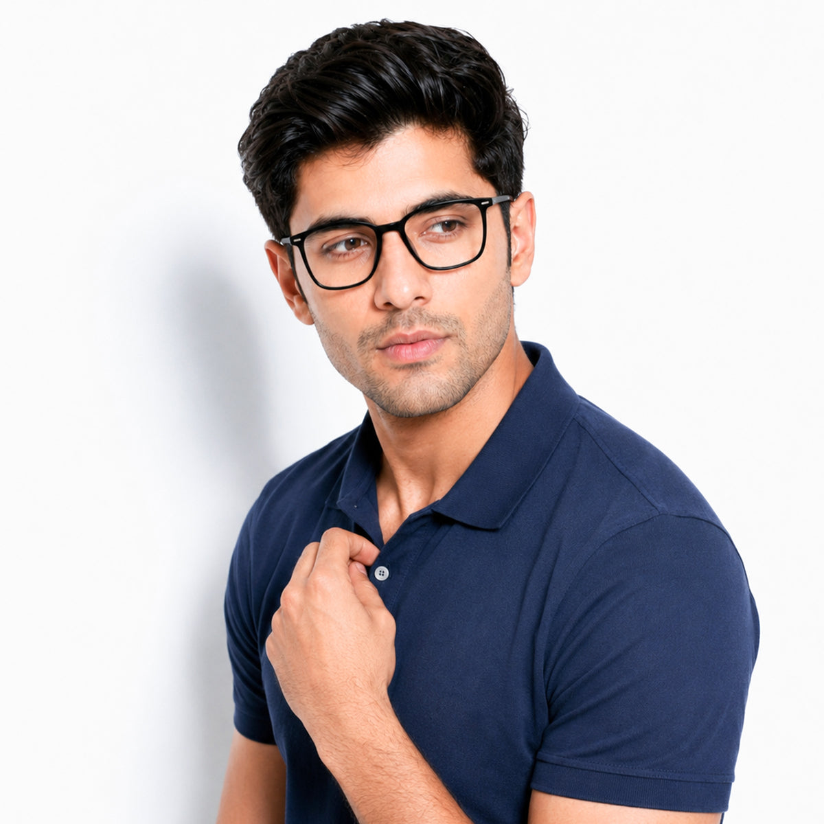 Royal Son Pilot Black Spectacles Frames Men Women - SF0061-C1