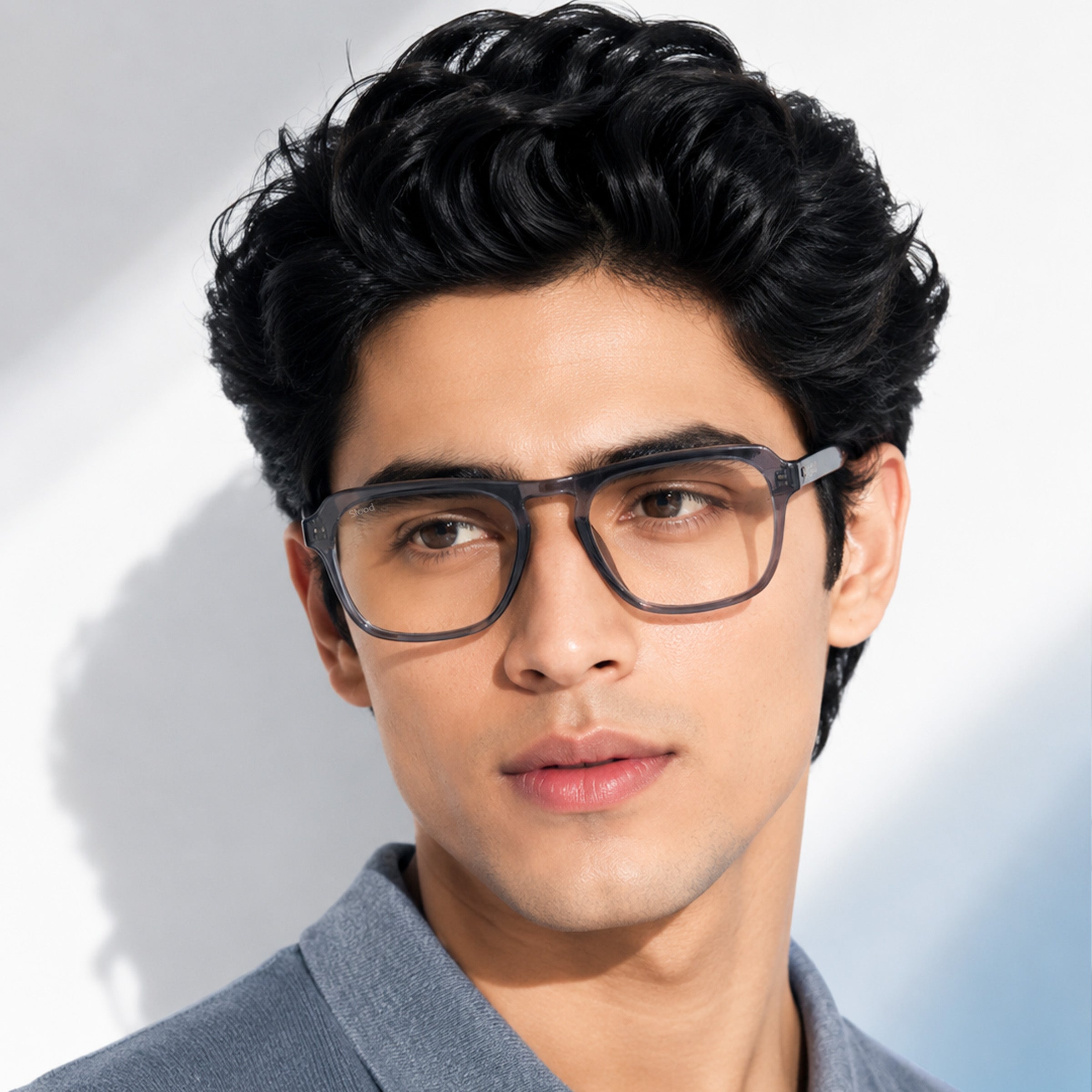 Stood Square Anti Glare Spectacles Frames For Men & Women – SF-STD0024-C2