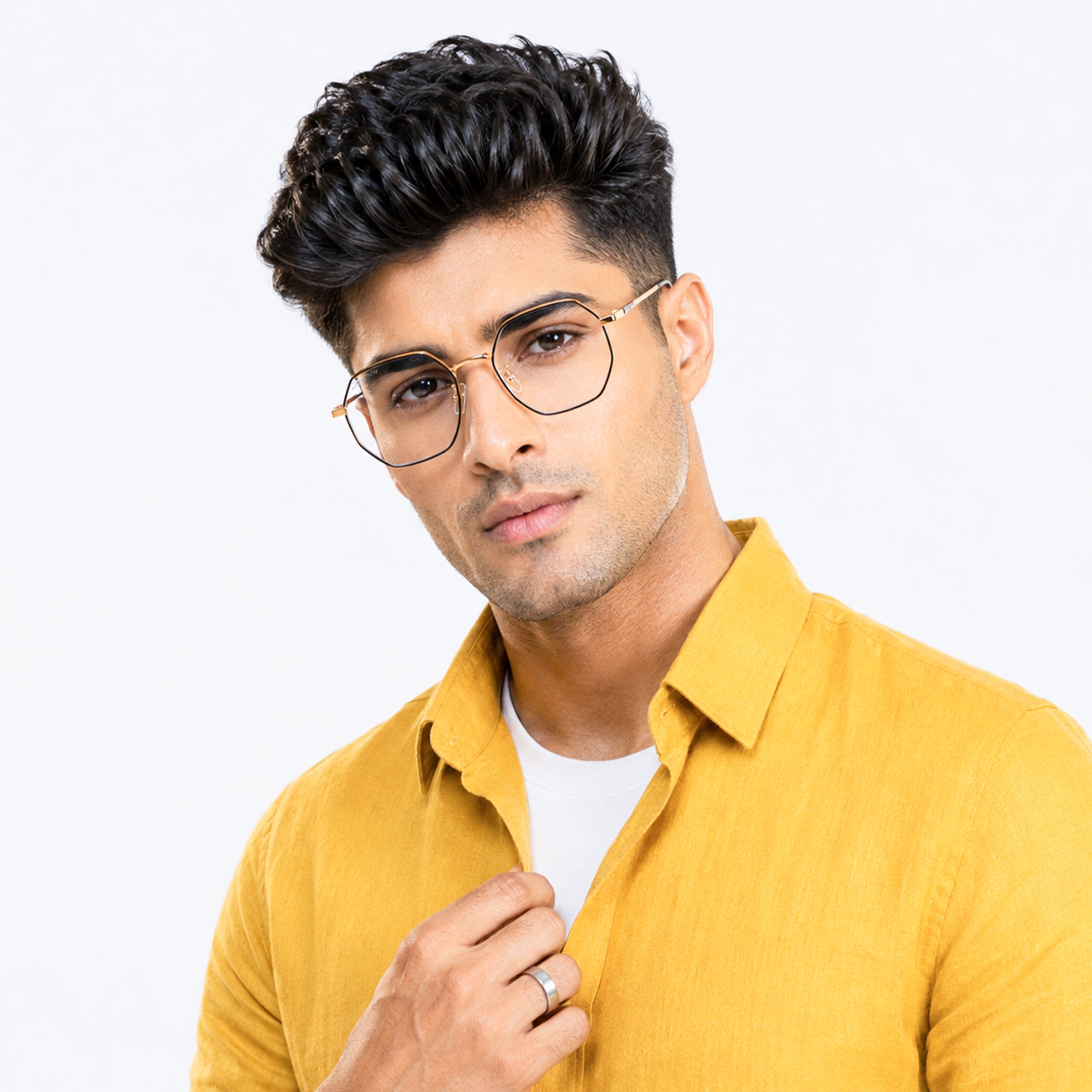 Royal Son Hexagonal Blue Ray Cut Men Women Eye Glasses - SF0019-C4