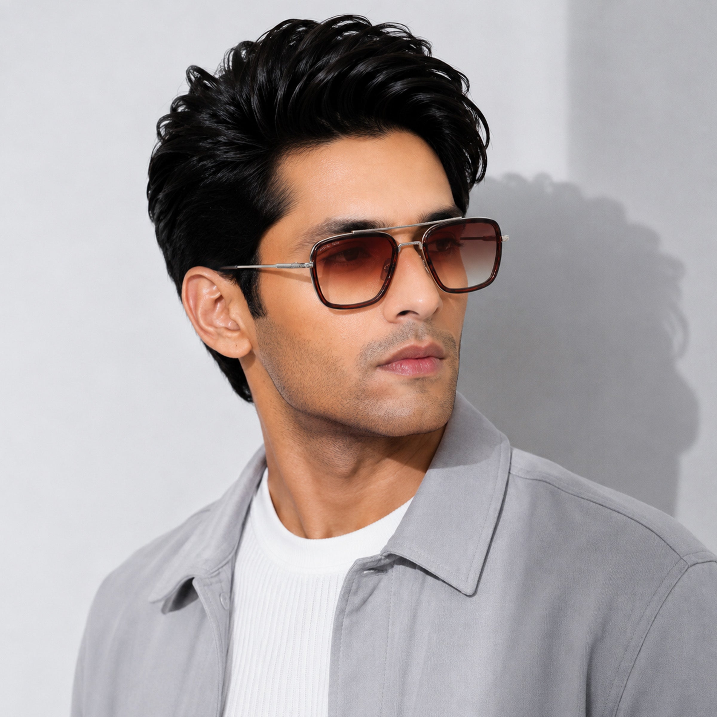 Royal Son Square UV Protected Men Women Sunglasses - CHI0073
