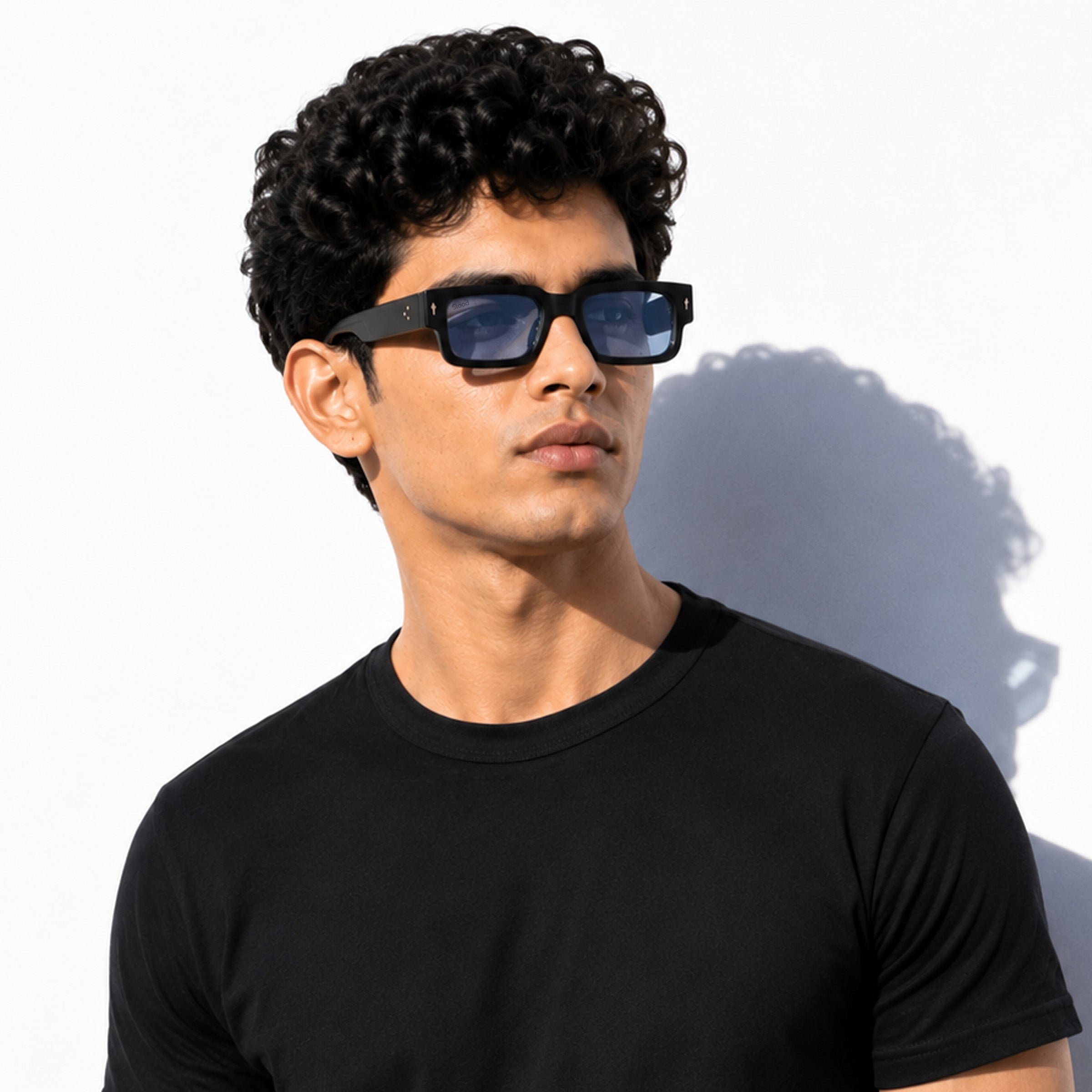 Stood Narrow Square Blue UV Protection Goggles For Men & Women Sunglasses – SG-STD0014-C4