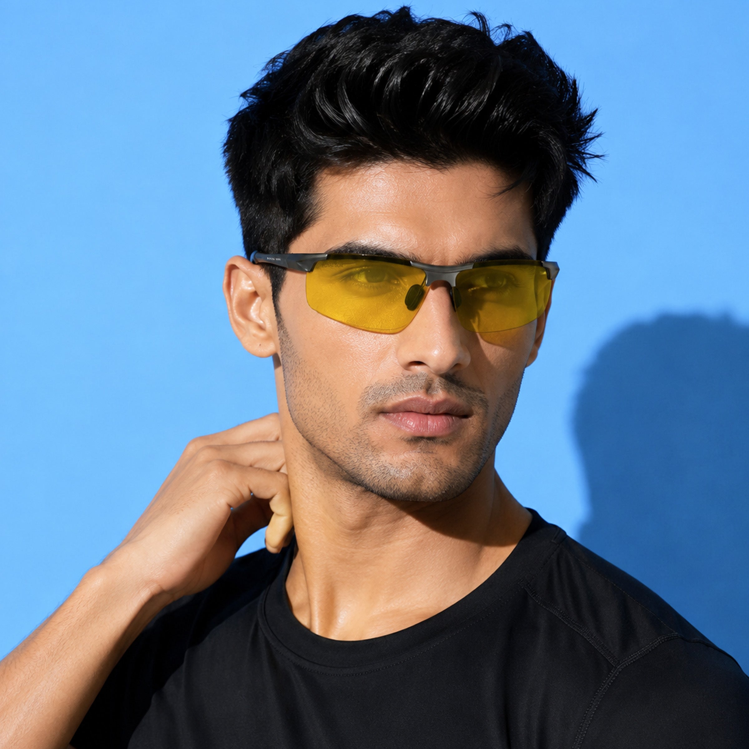 Royal Son Wrap-Around Polarized Men Sunglasses - CHI0094-C4