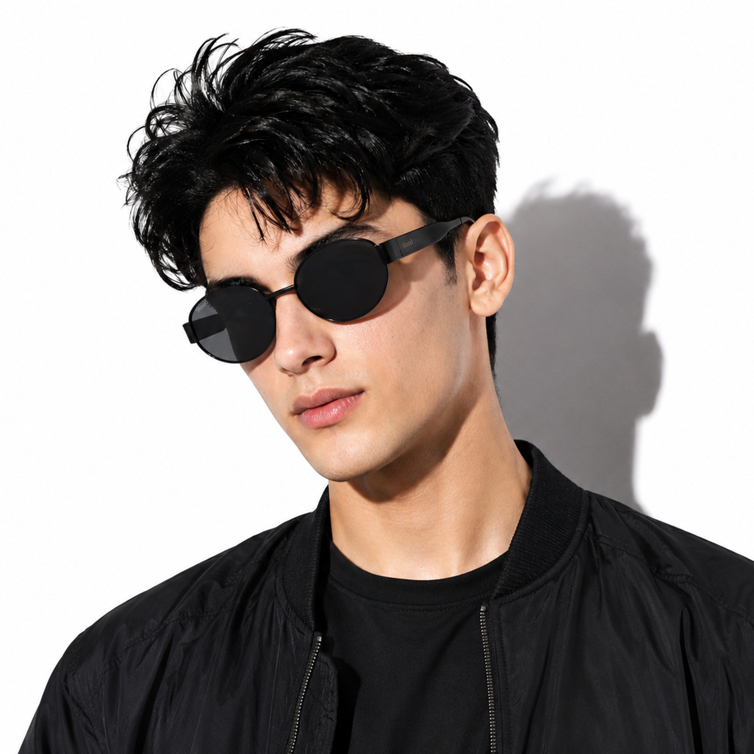 Stood Oval Black UV Protection Sunglasses For Men & Women Stylish – SG-STD0023-C1
