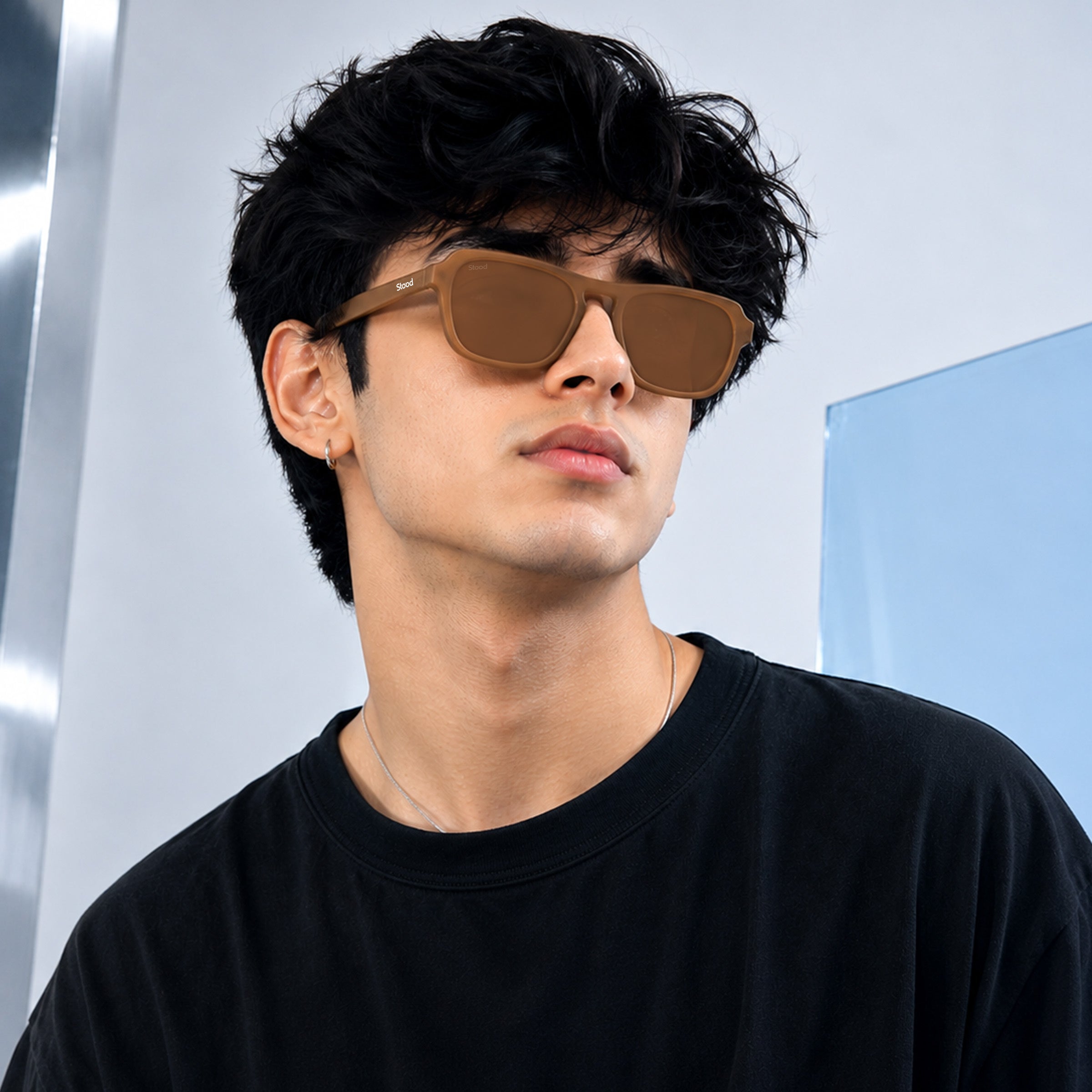 Stood Retro Square Brown UV Protection Goggles For Men & Women Sunglasses – SG-STD0024-C3