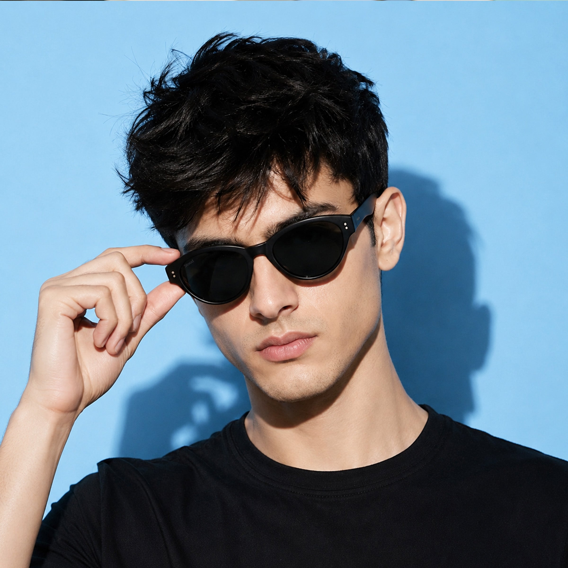 Stood Oval Black UV Protection Sunglasses For Men & Women Stylish – SG-STD0030-C1