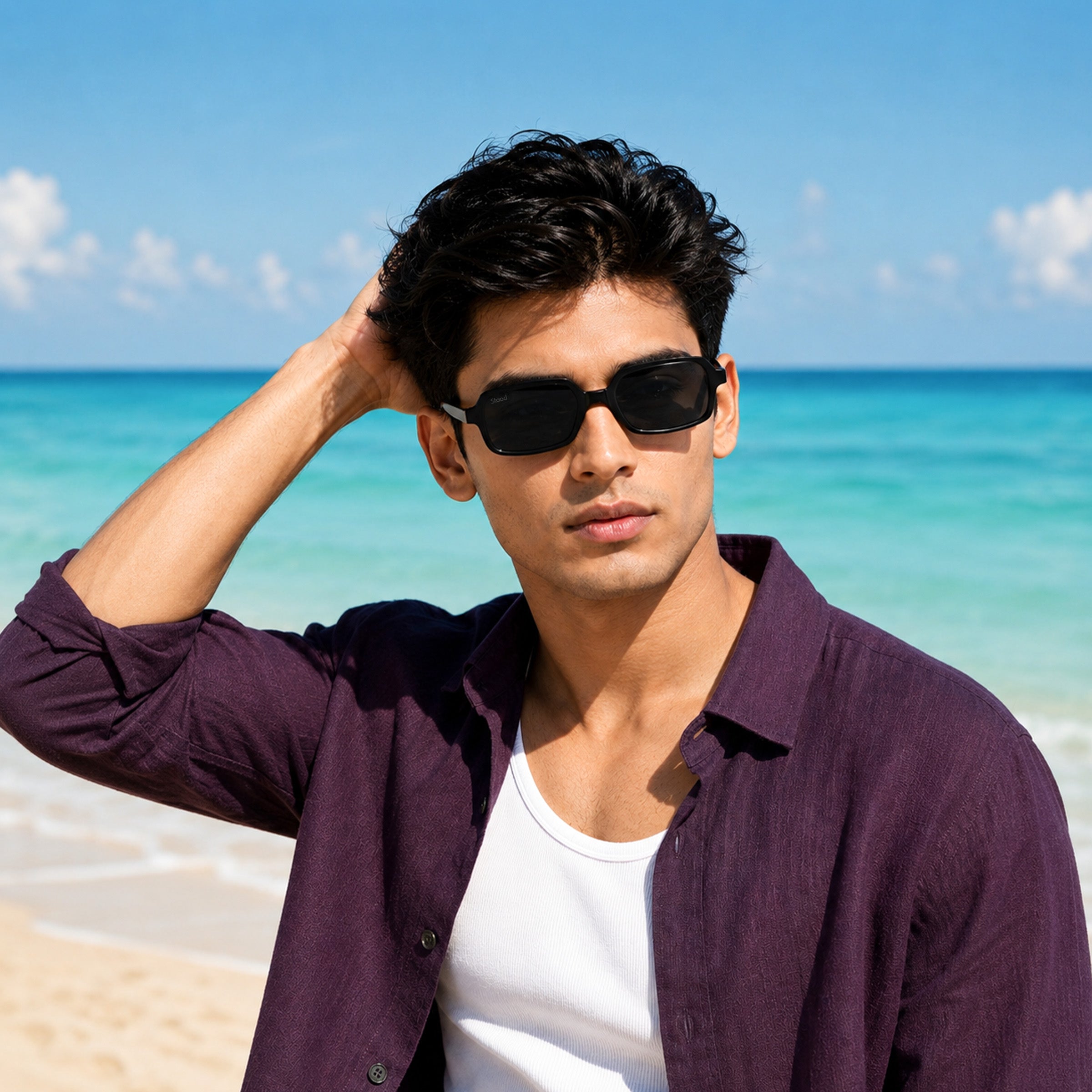 Stood Retro Square Black UV Protection Sunglasses For Men & Women Stylish – SG-STD0018-C1