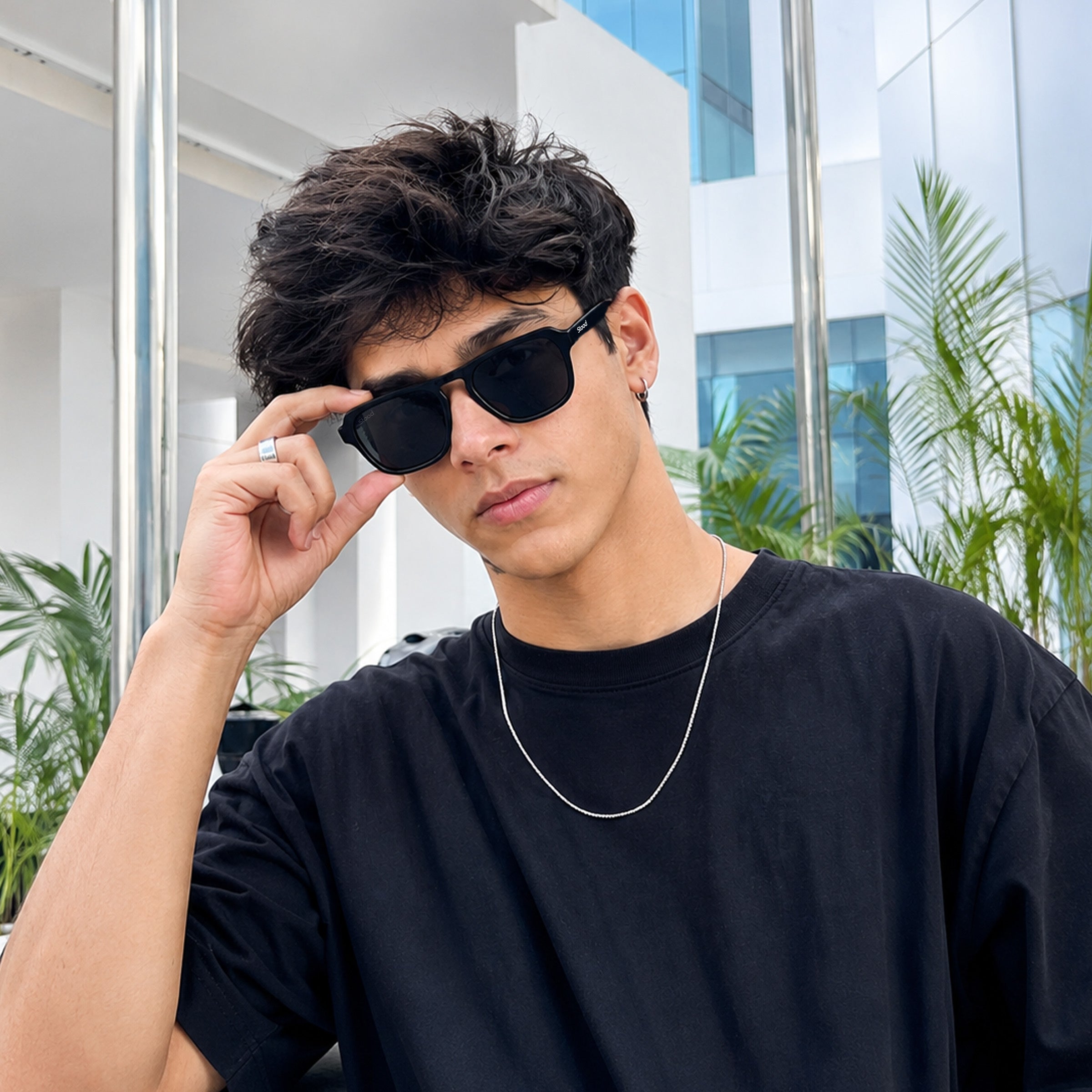Stood Retro Square Black UV Protection Sunglasses For Men & Women Stylish – SG-STD0024-C1