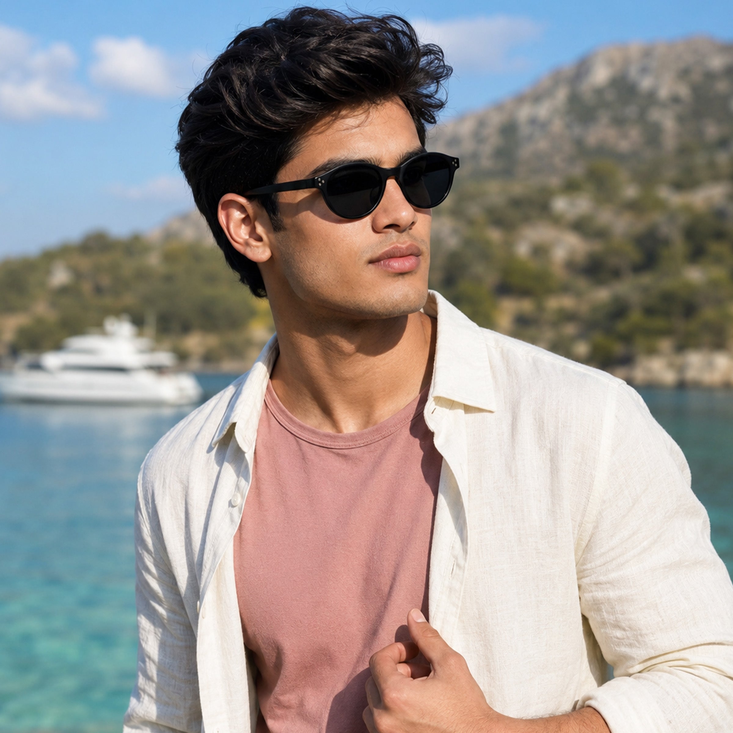 Stood Narrow Oval Black UV Protection Sunglasses For Men & Women Stylish – SG-STD0015-C1