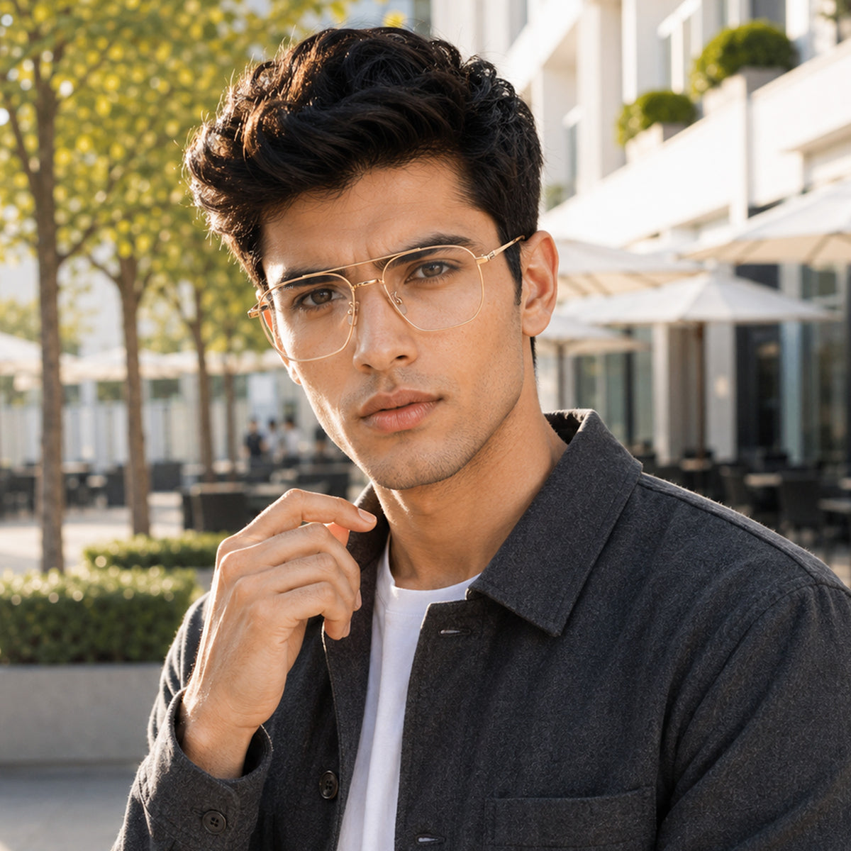 Royal Son Square Blue Ray Cut Men Women Eye Glasses - SF0020-C3
