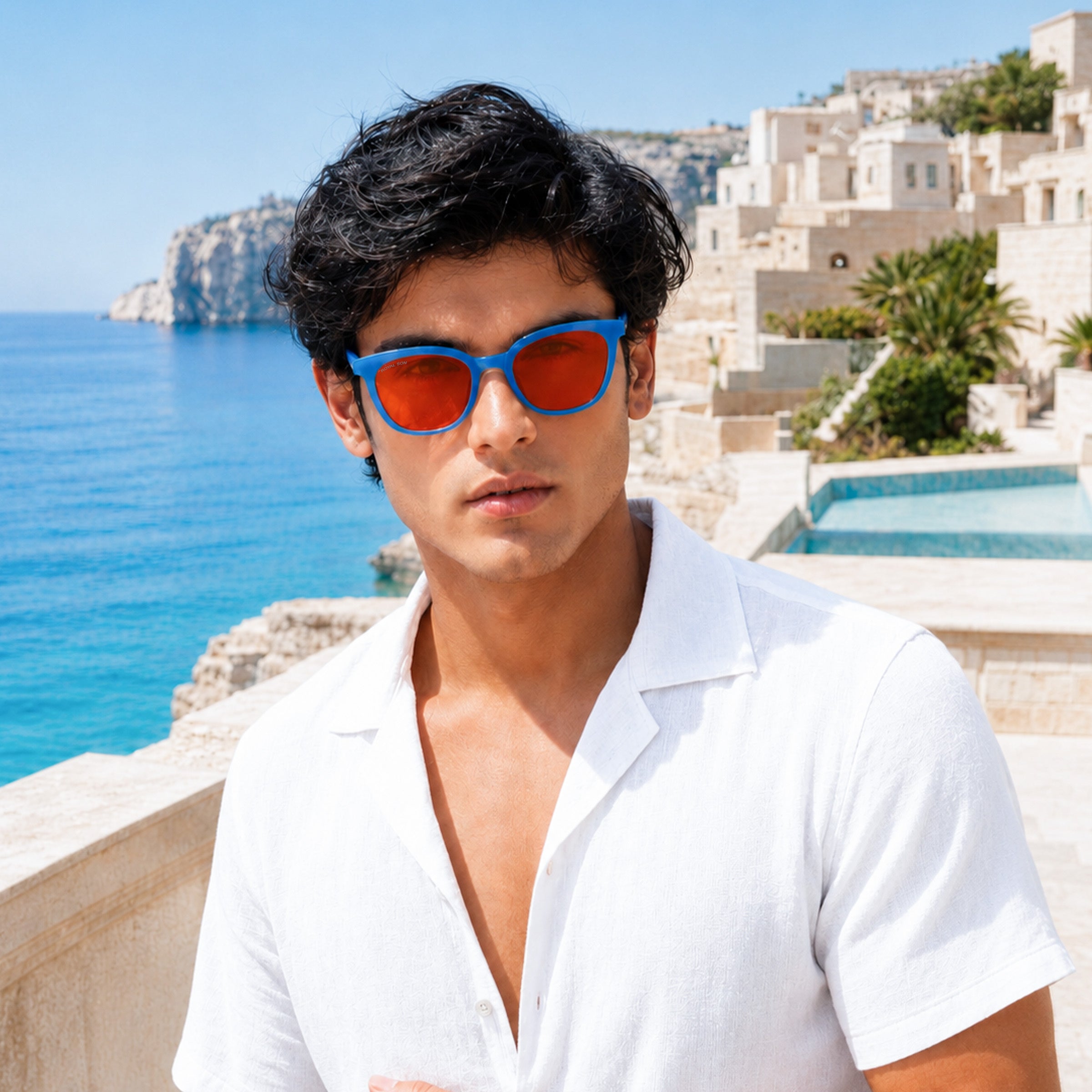 Royal Son Cat Eye Black Sunglasses  Men Women  CHI00165-C3