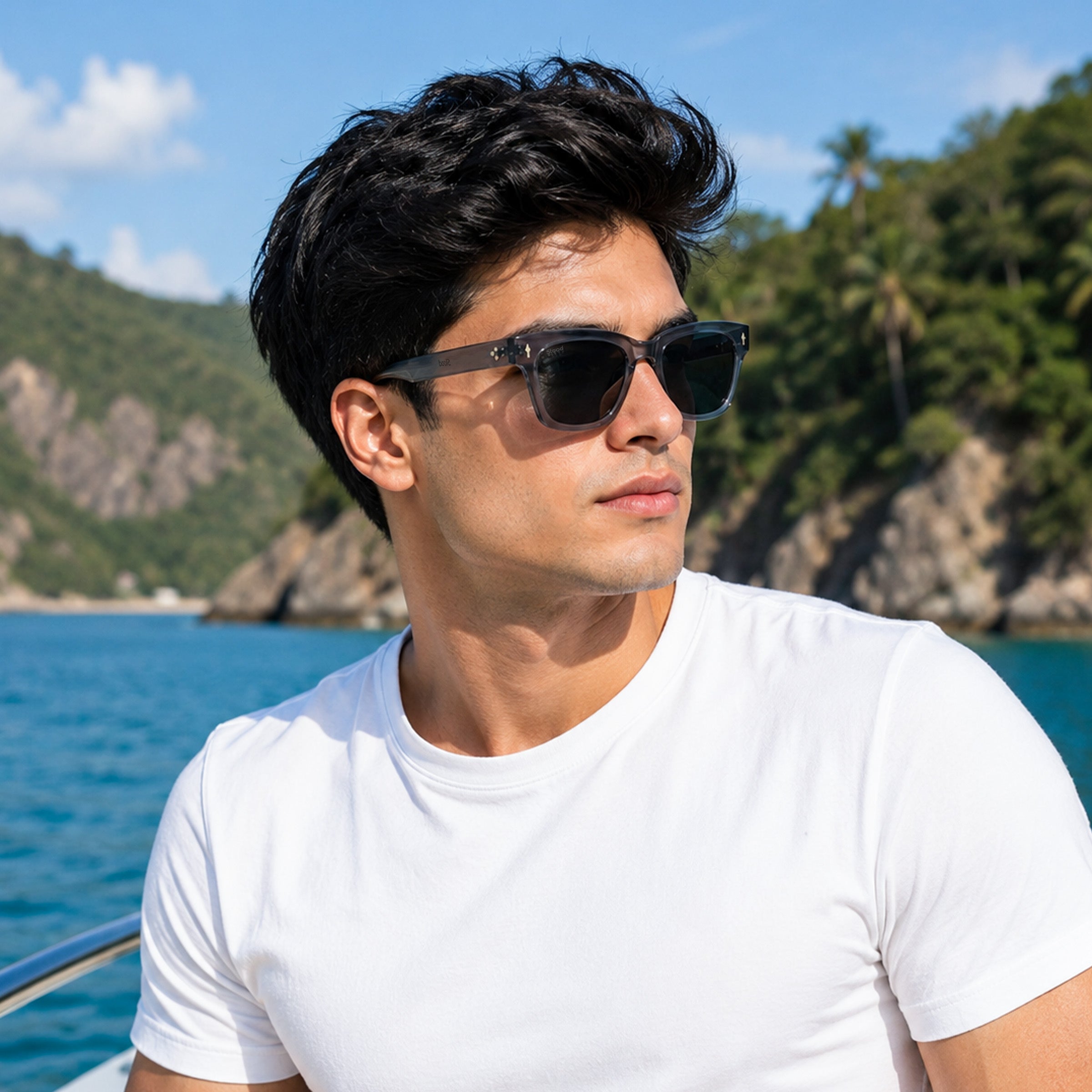Stood Cat Eye Square Black UV Protection Chashma For Men & Women New Style – SG-STD0027-C2