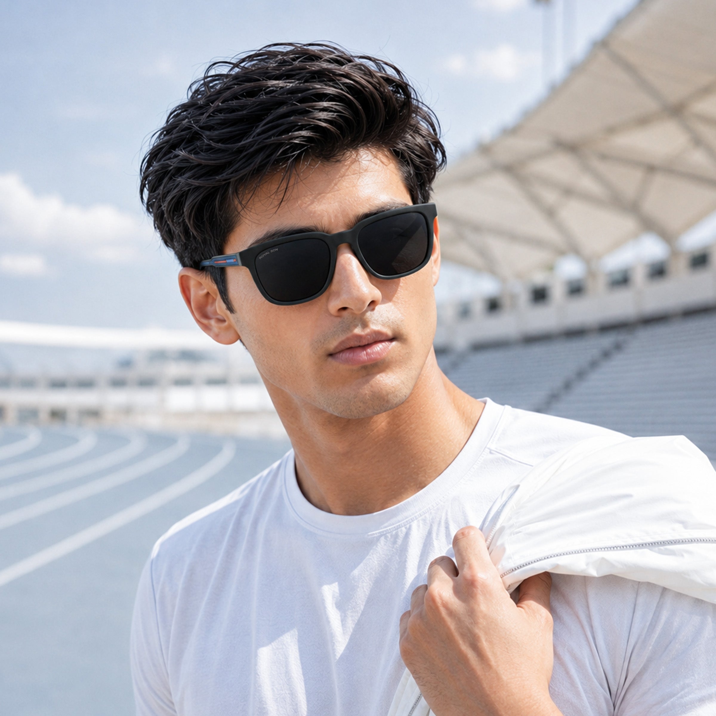 Royal Son Square Black UV Protection Polarized Sunglasses Men Women - CHI00152-C2