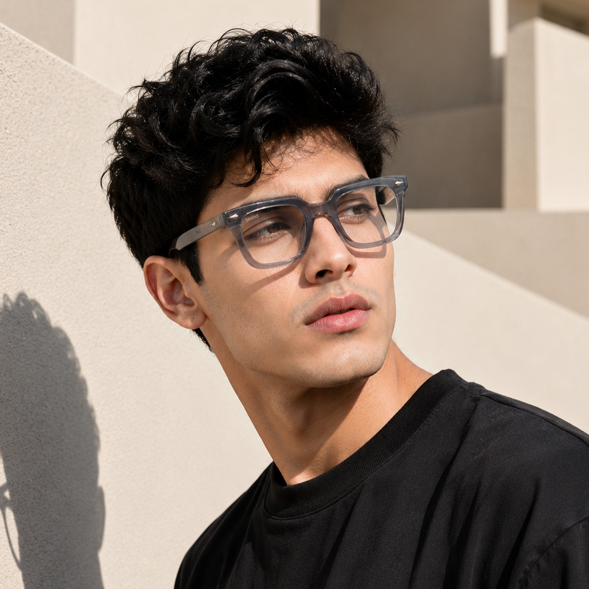 Stood Square Anti Glare Spectacles Frames For Men & Women – SF-STD0013-C2