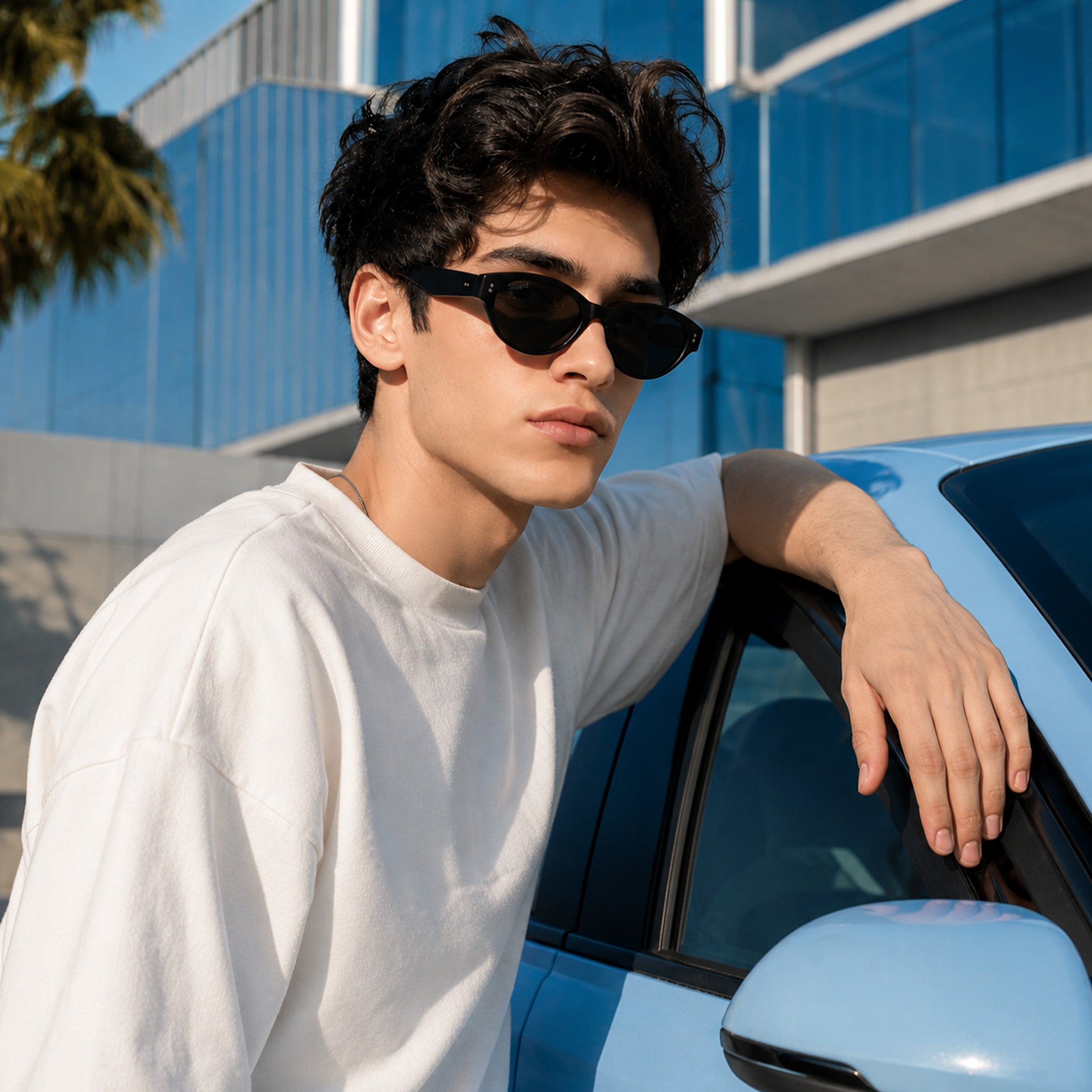 Stood Oval Black UV Protection Sunglasses For Men & Women Stylish – SG-STD0030-C1