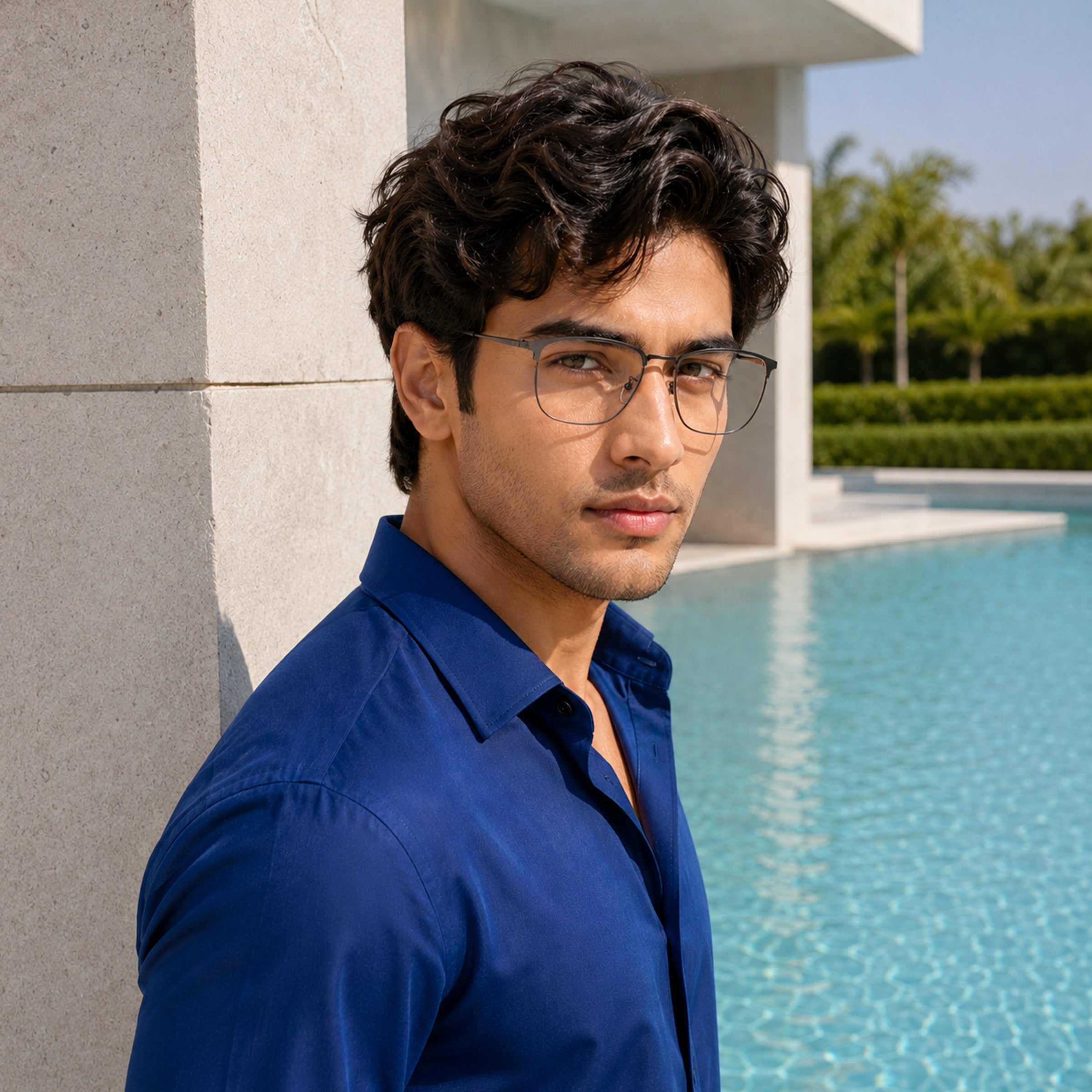 Royal Son Square Matte Black  Blue Light Blocking Spectacles Frames Men Women - SF0086-C1
