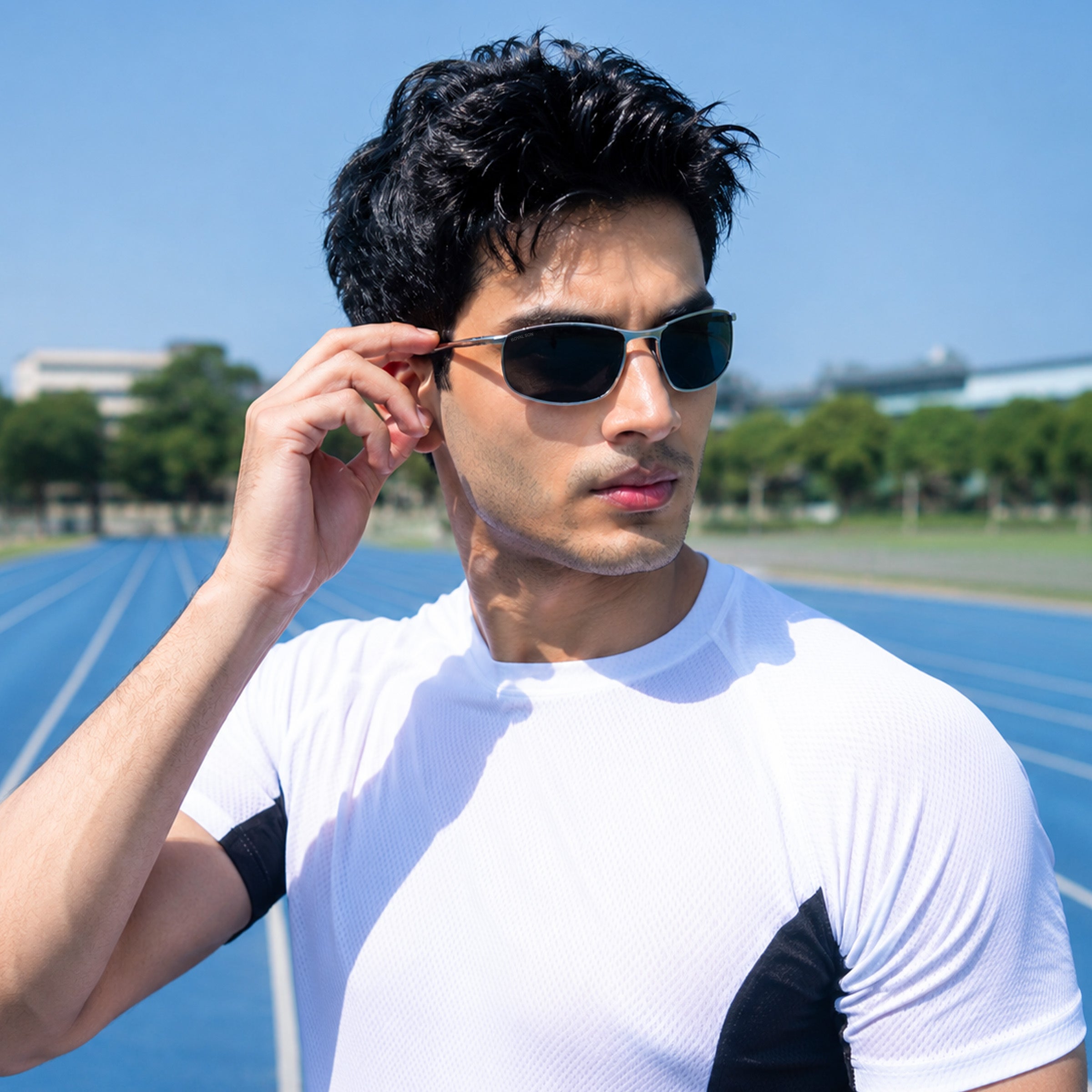 Royal Son Wrap-Around Polarized Men Sunglasses - CHI0083-C1