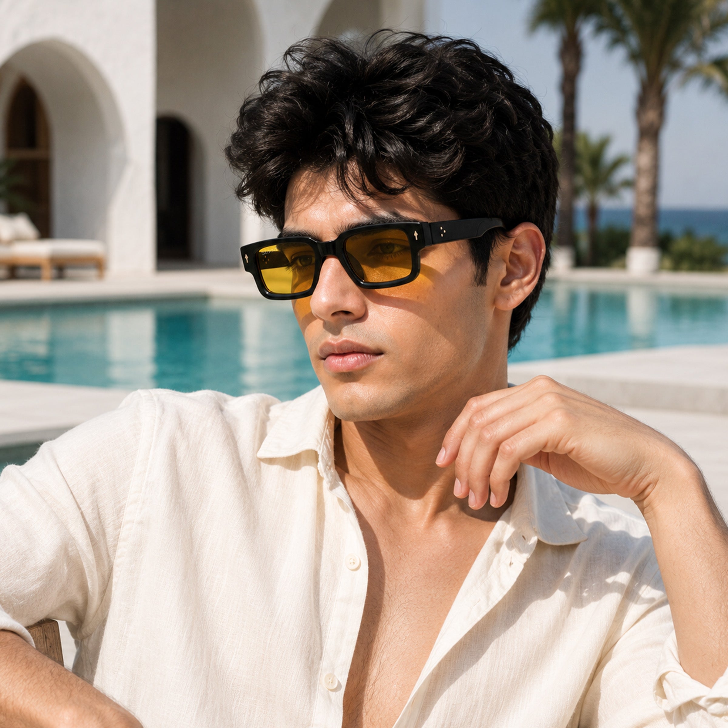 Stood Narrow Square Day Night Driving Sun Glasses For Men For Men & Women Stylish – SG-STD0014-C3