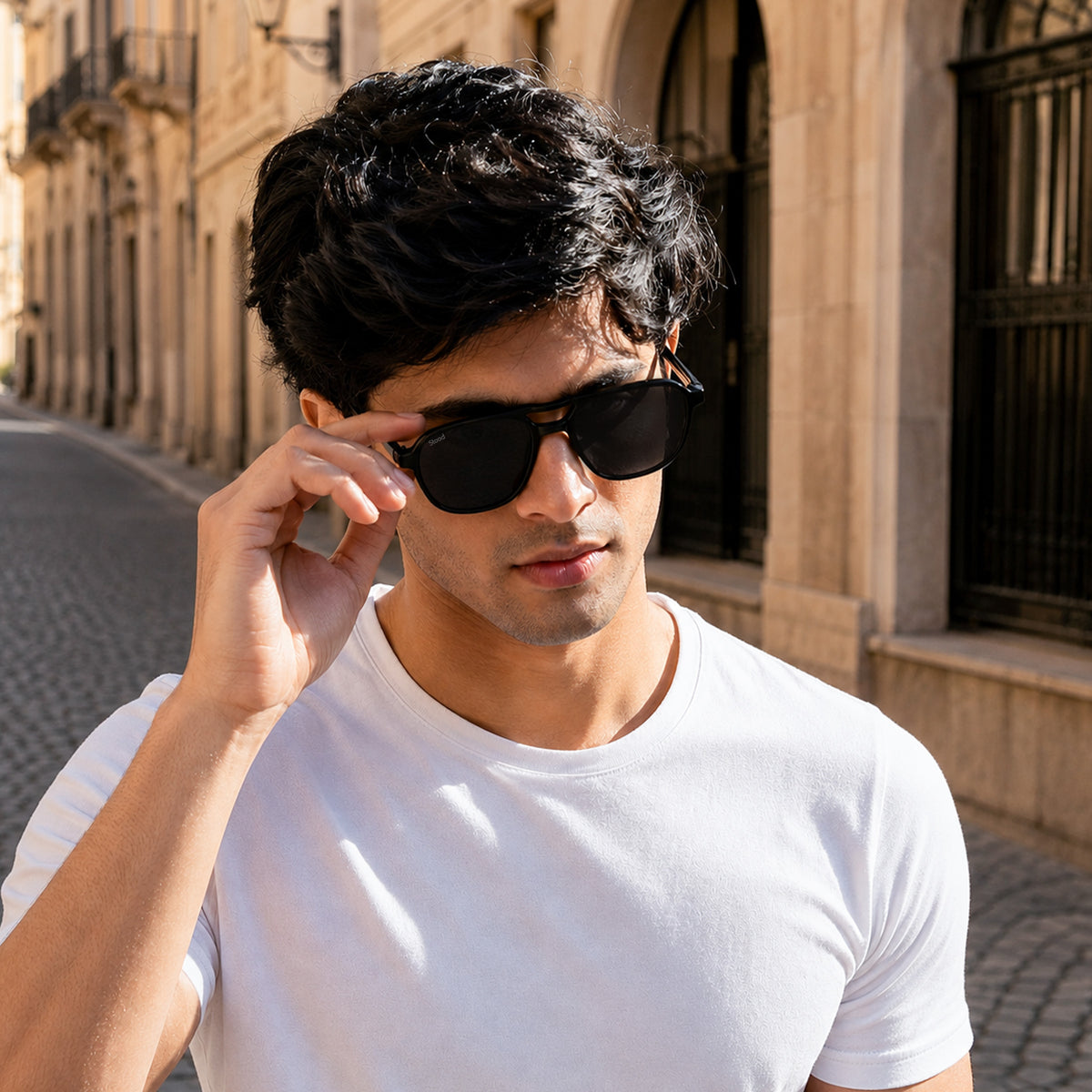 Stood Retro Square Black UV Protection Sunglasses For Men & Women Stylish – SG-STD0017-C1