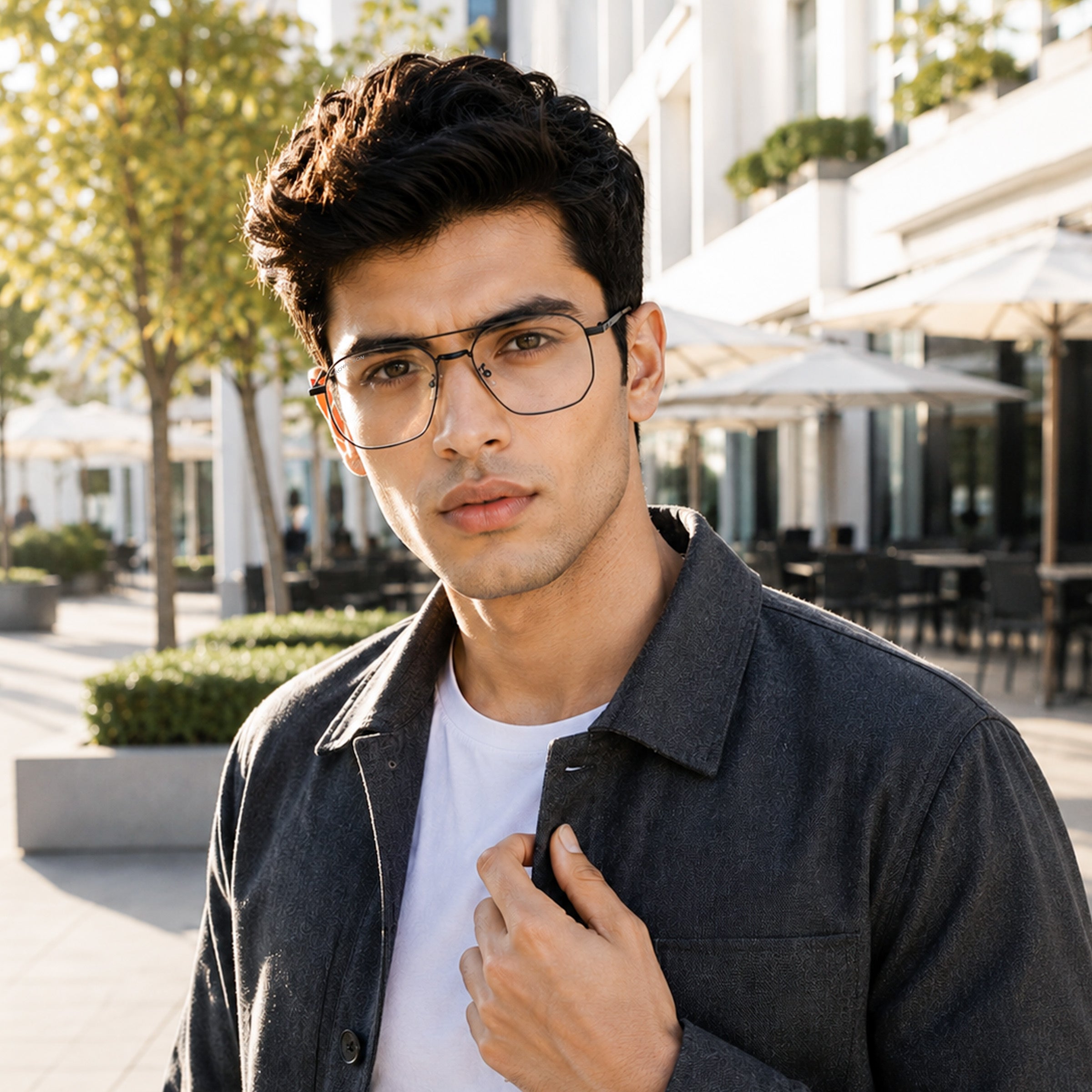Royal Son Square Blue Ray Cut Men Women Eye Glasses - SF0020-C1
