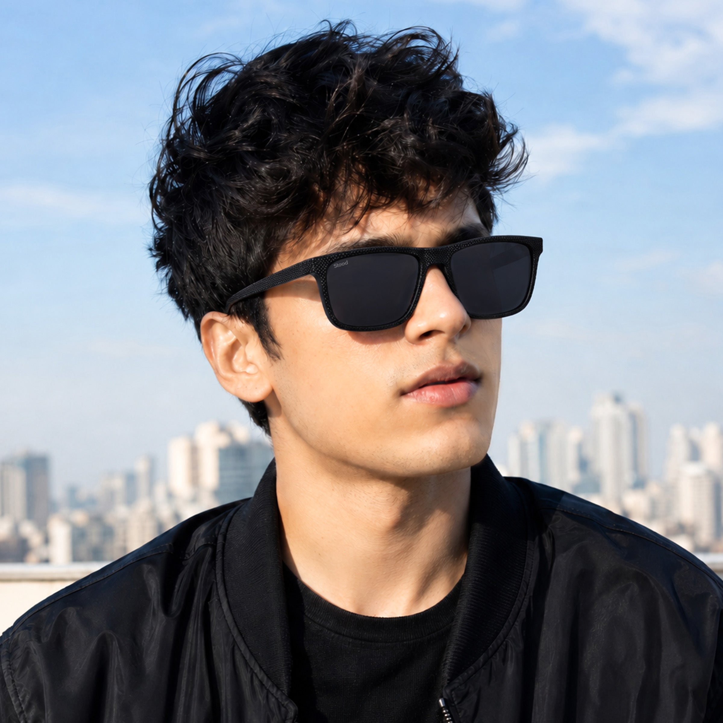 Stood Square Black Polarized UV Protection Sunglasses For Men & Women Stylish – SG-STD0022-C1
