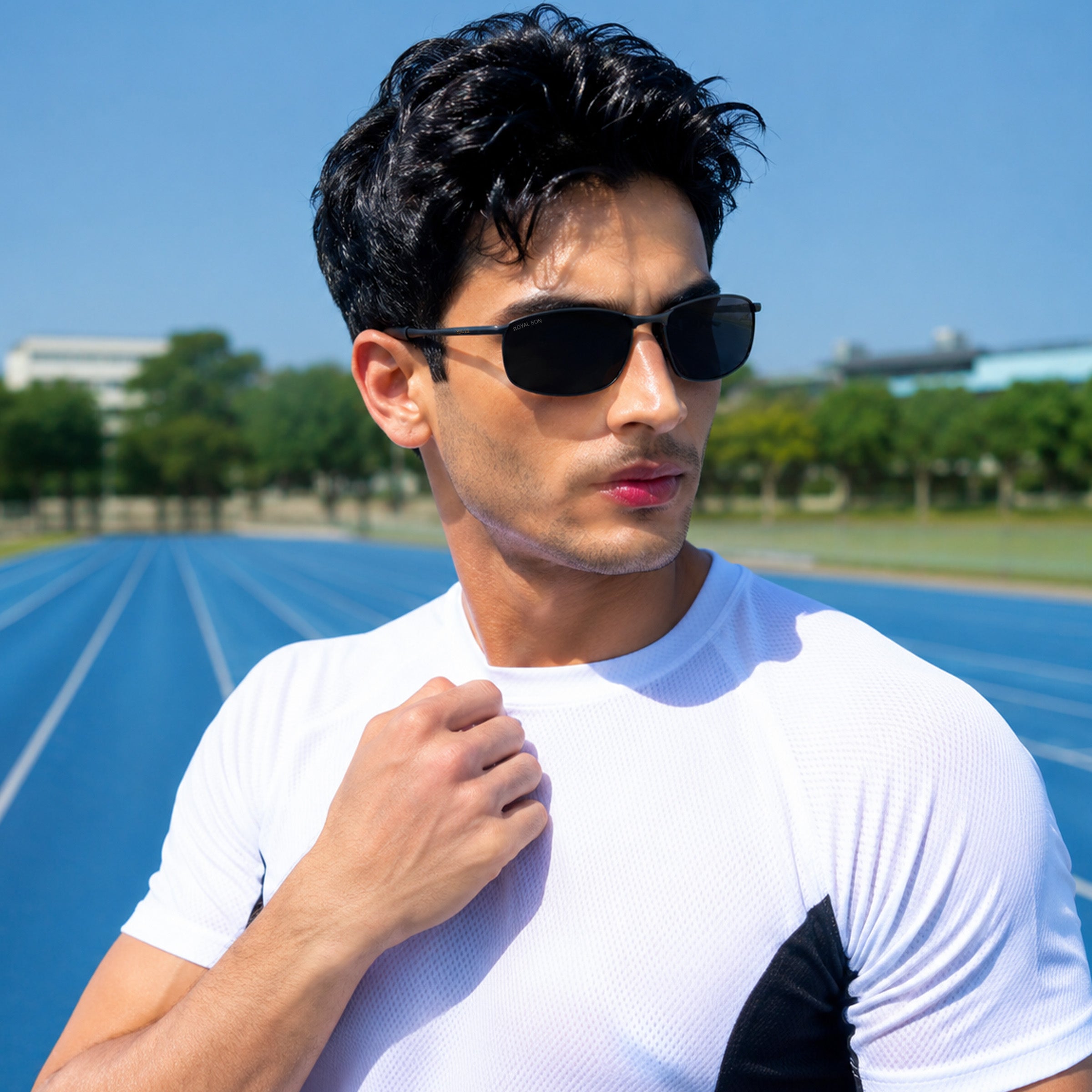 Royal Son Wrap-Around Polarized Men Sunglasses - CHI0083-C2