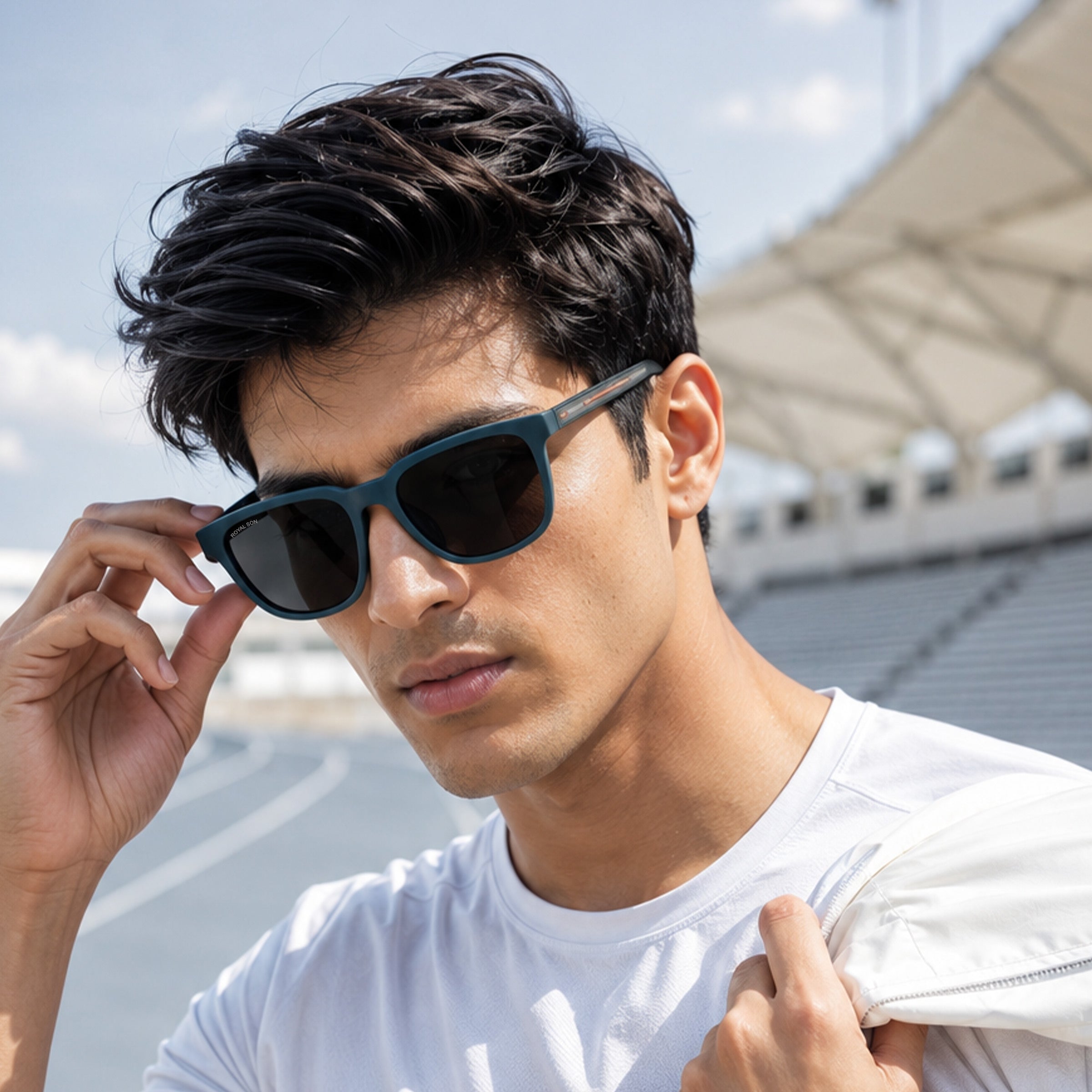 Royal Son Square Black UV Protection Polarized Sunglasses Men Women - - CHI00152-C5