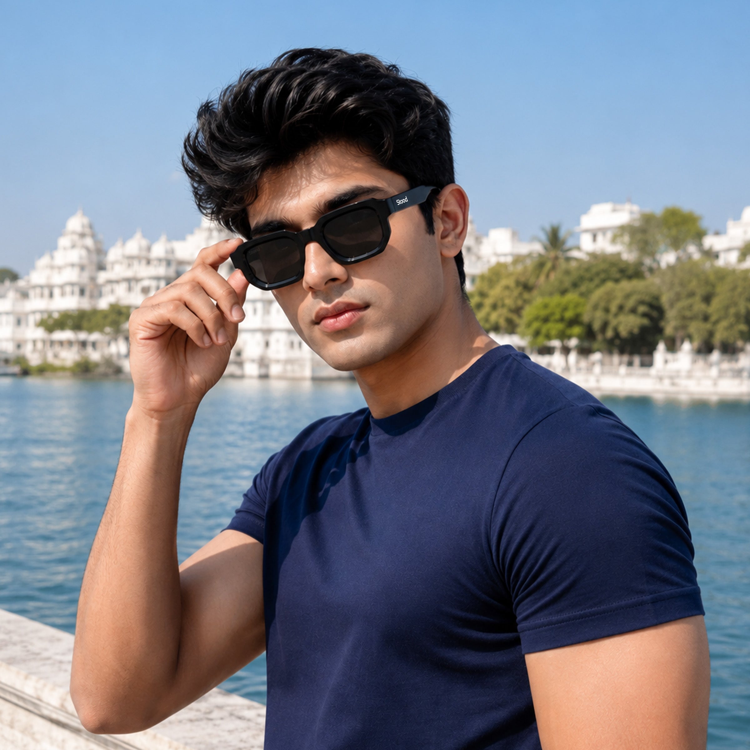 Stood Retro Square Black UV Protection Sunglasses For Men & Women Stylish – SG-STD0025-C1