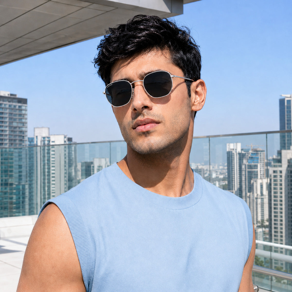 Royal Son Hexagonal Polarized Men Women Sunglasses - CHI00108-C5