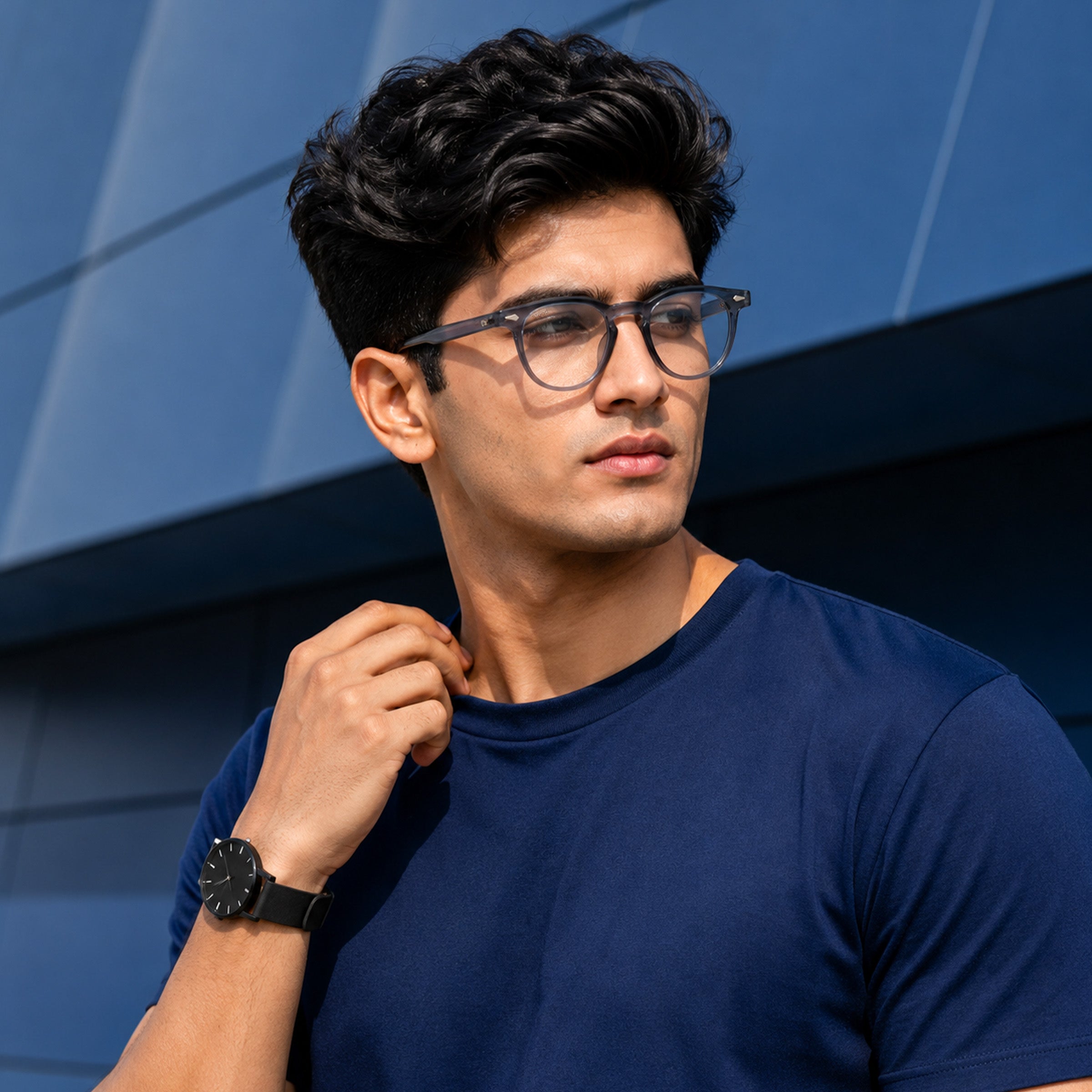 Stood Round Anti Glare Spectacles Frames For Men & Women – SF-STD0026-C2