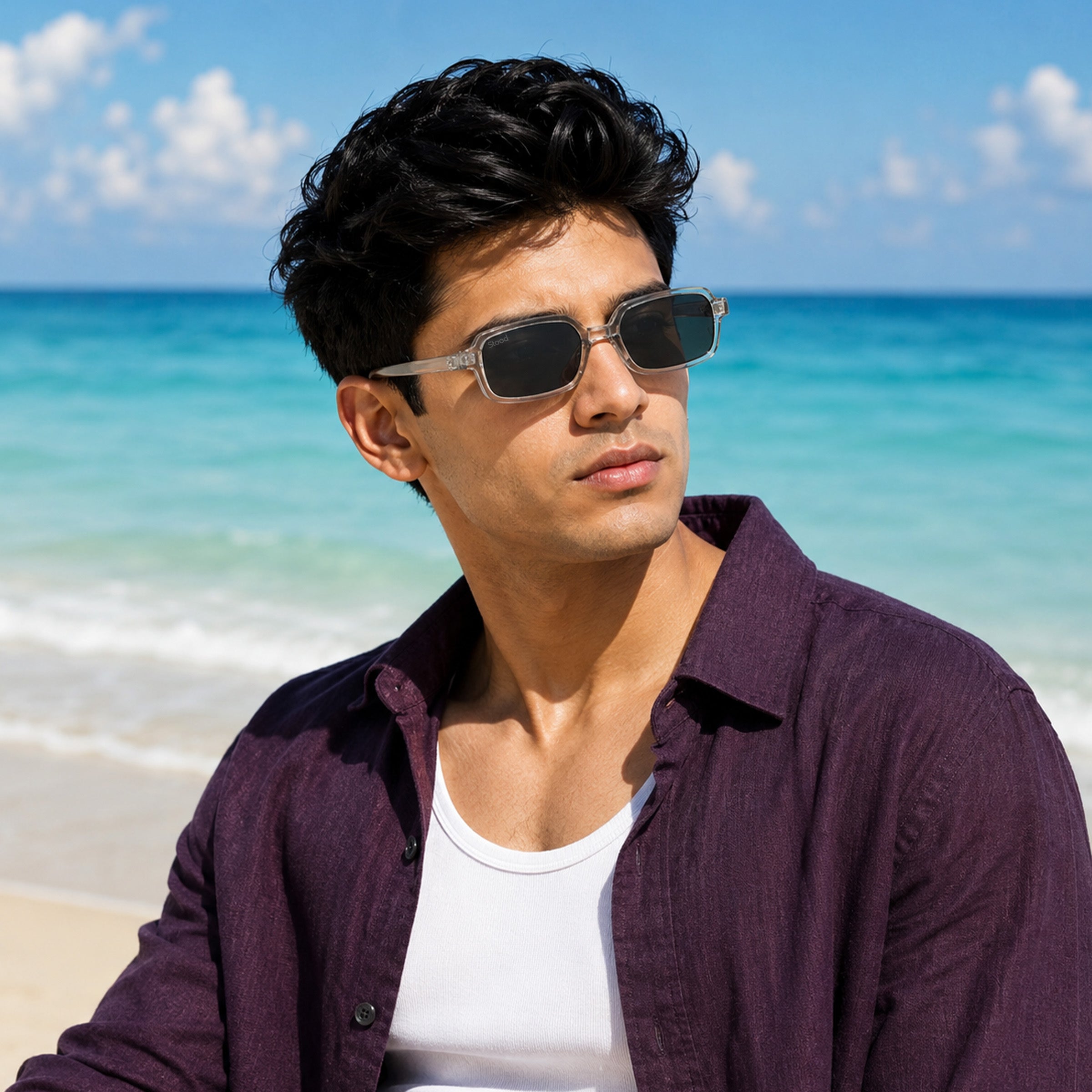 Stood Retro Square Black UV Protection Chashma For Men & Women New Style – SG-STD0018-C2