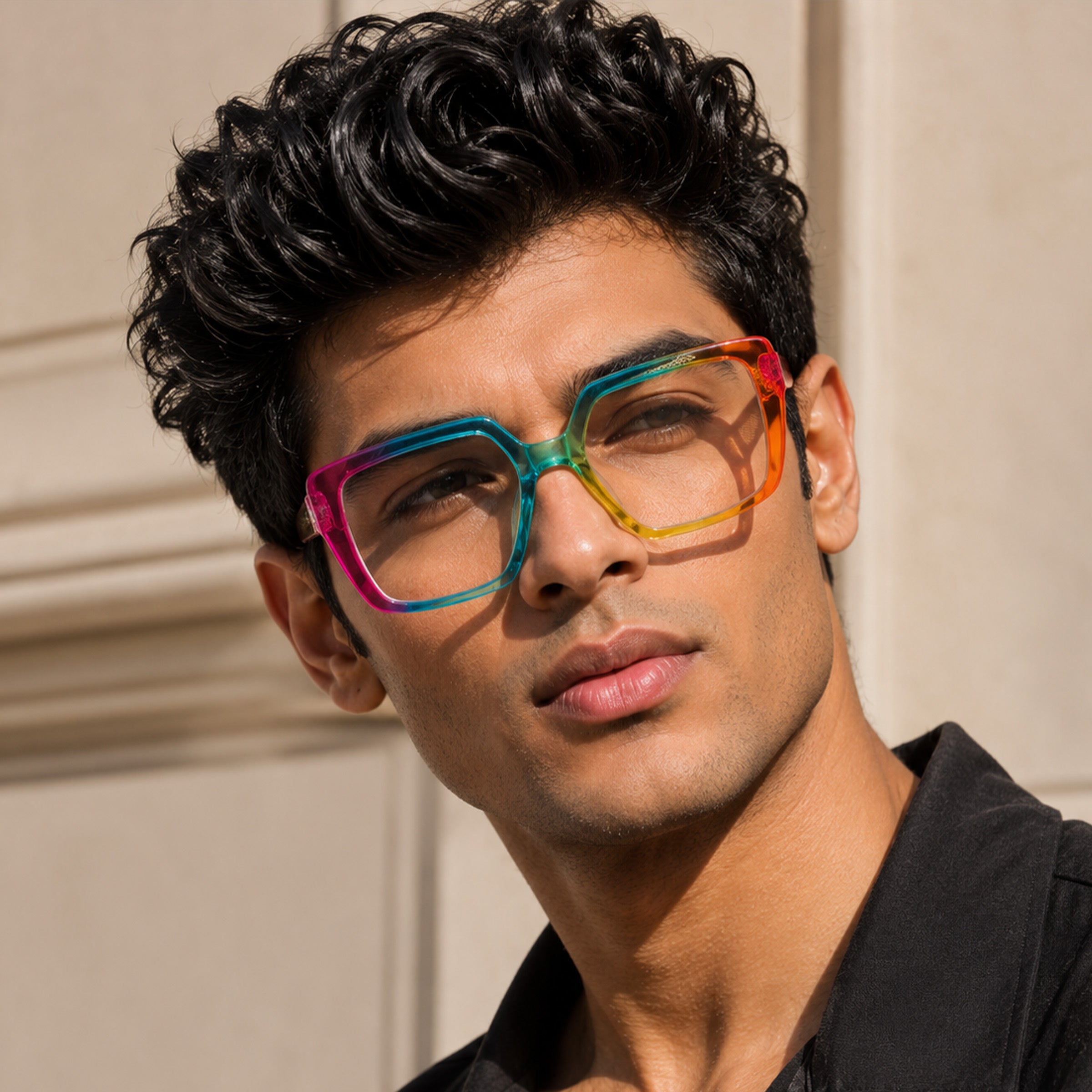 PERKEY Full Rim Square-Oversized Blue Light Blocking glasses Spectacles Frames Men Women - OPTL007-C3