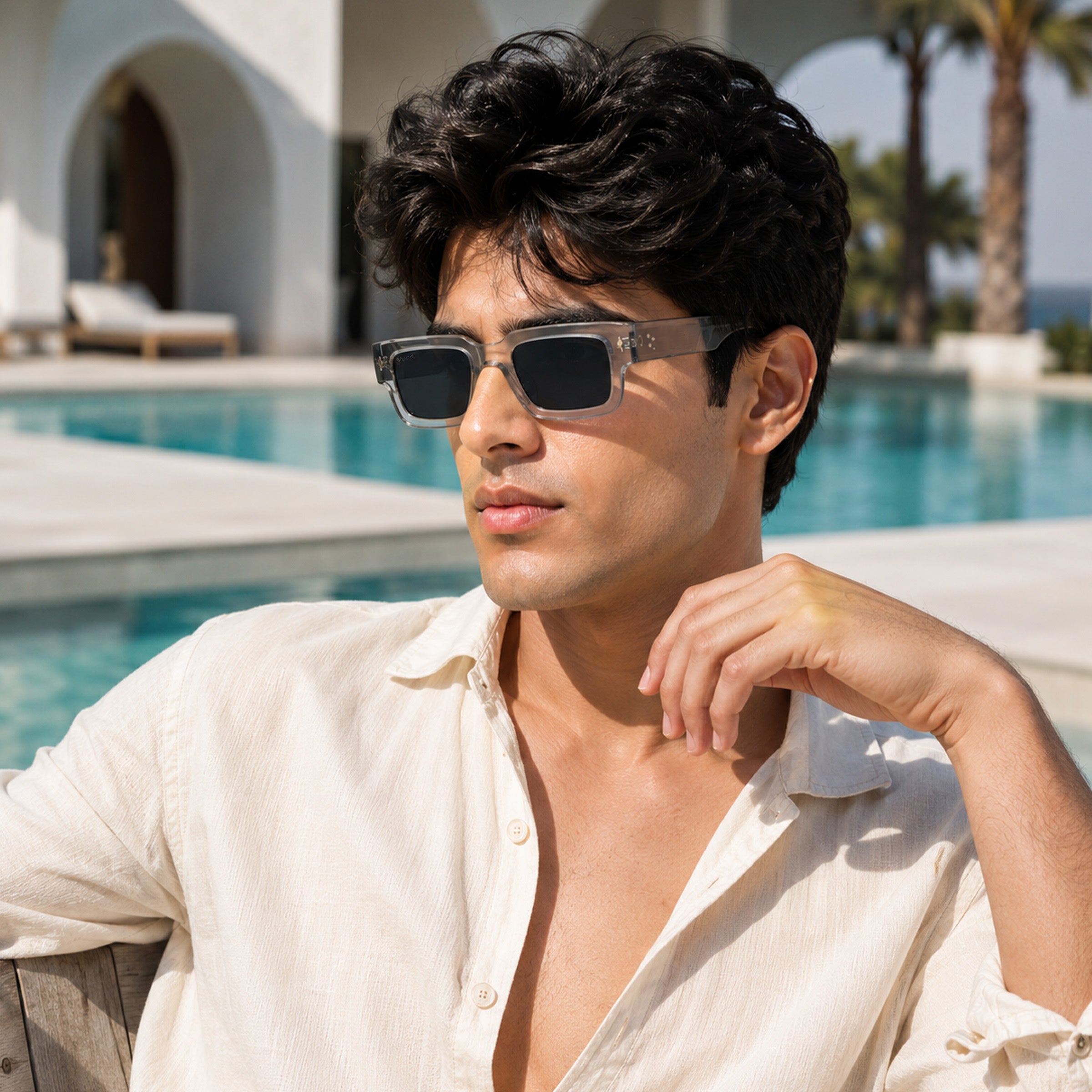 Stood Narrow Square Black UV Protection Chashma For Men & Women New Style – SG-STD0014-C2