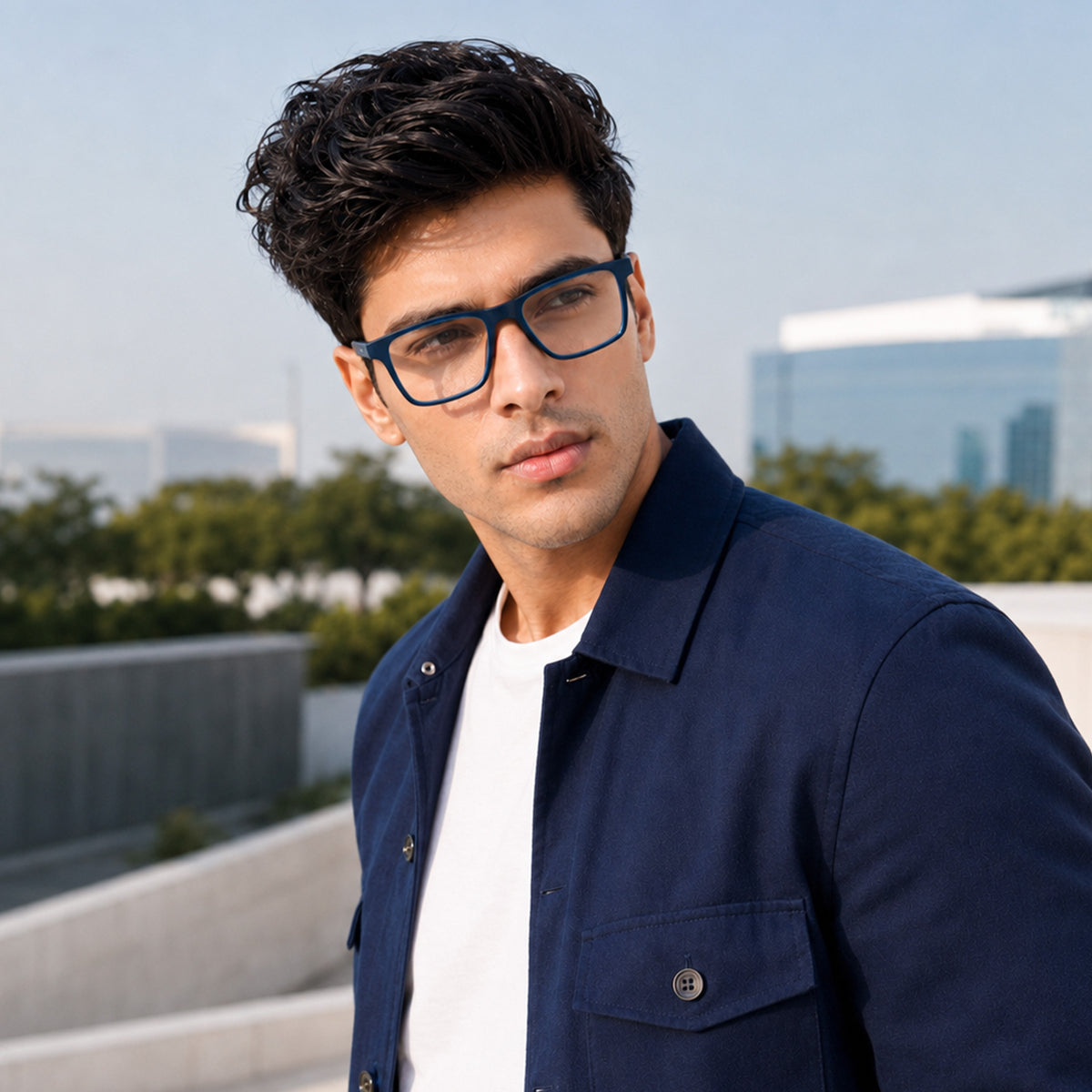 Royal Son Full Rim Blue Cut Glasses For Men - SF-RS1010-C10