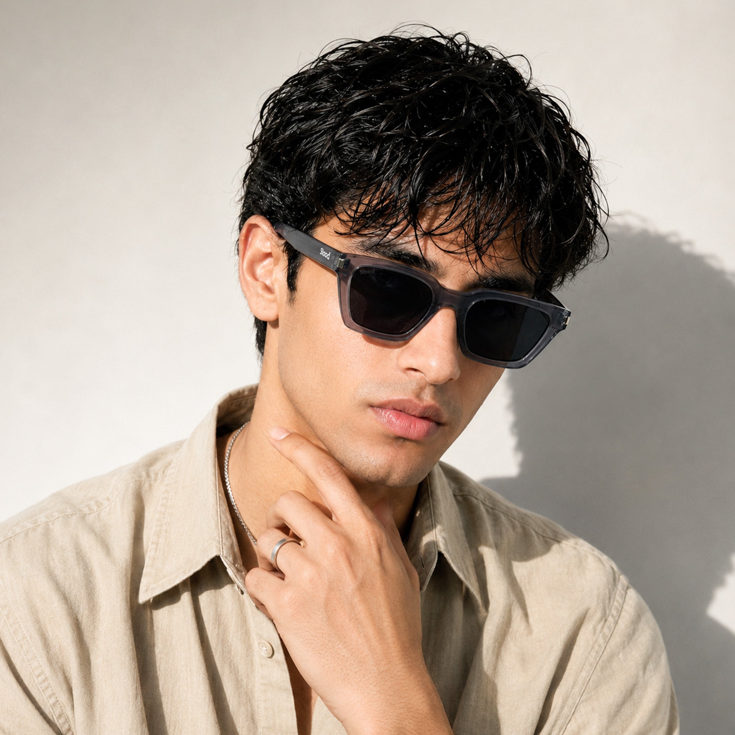 Stood Cat Eye Square Black UV Protection Chashma For Men & Women New Style – SG-STD0012-C2