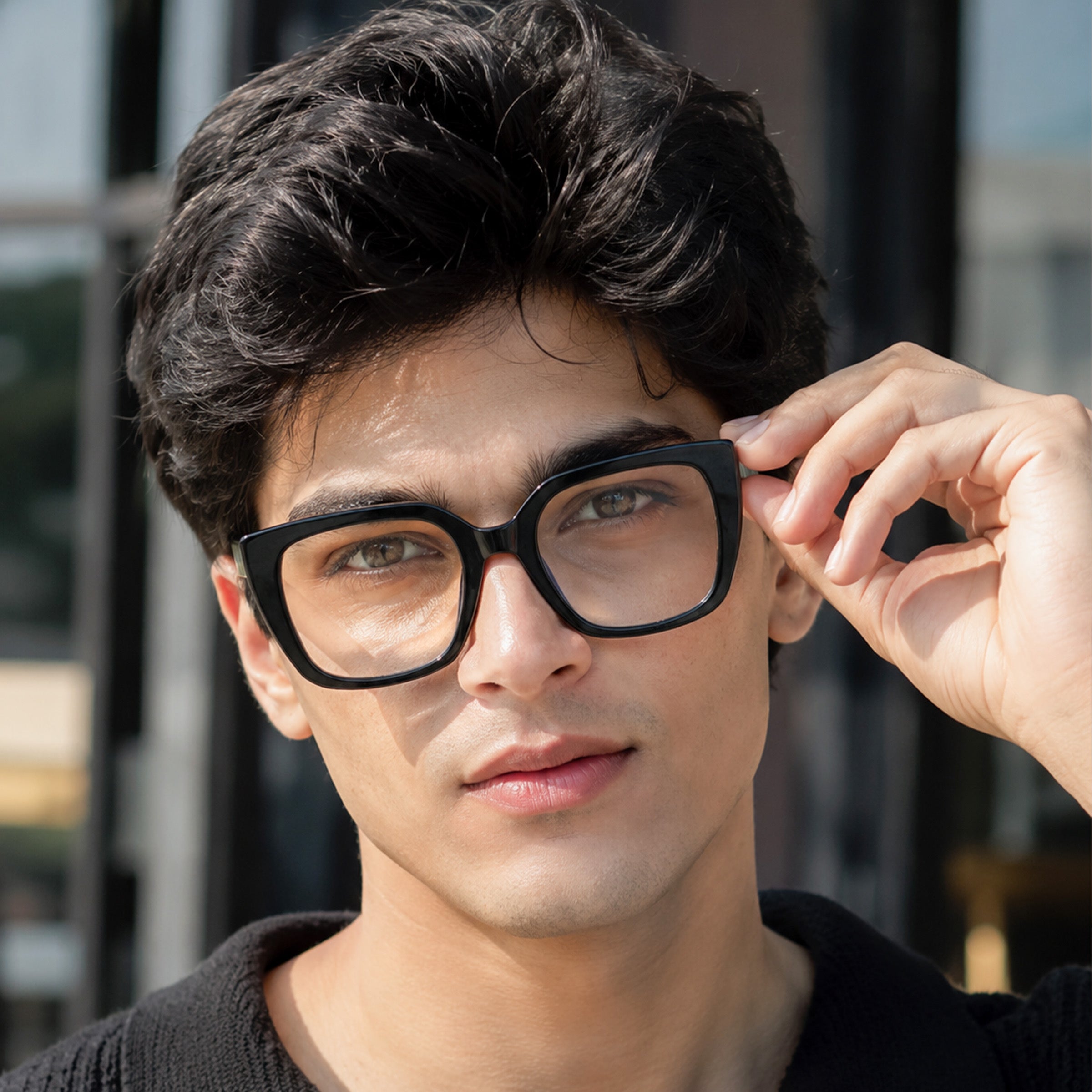 PERKEY Full Rim Square-Oversized  Spectacles Frames Men Women - OPTL002-C1