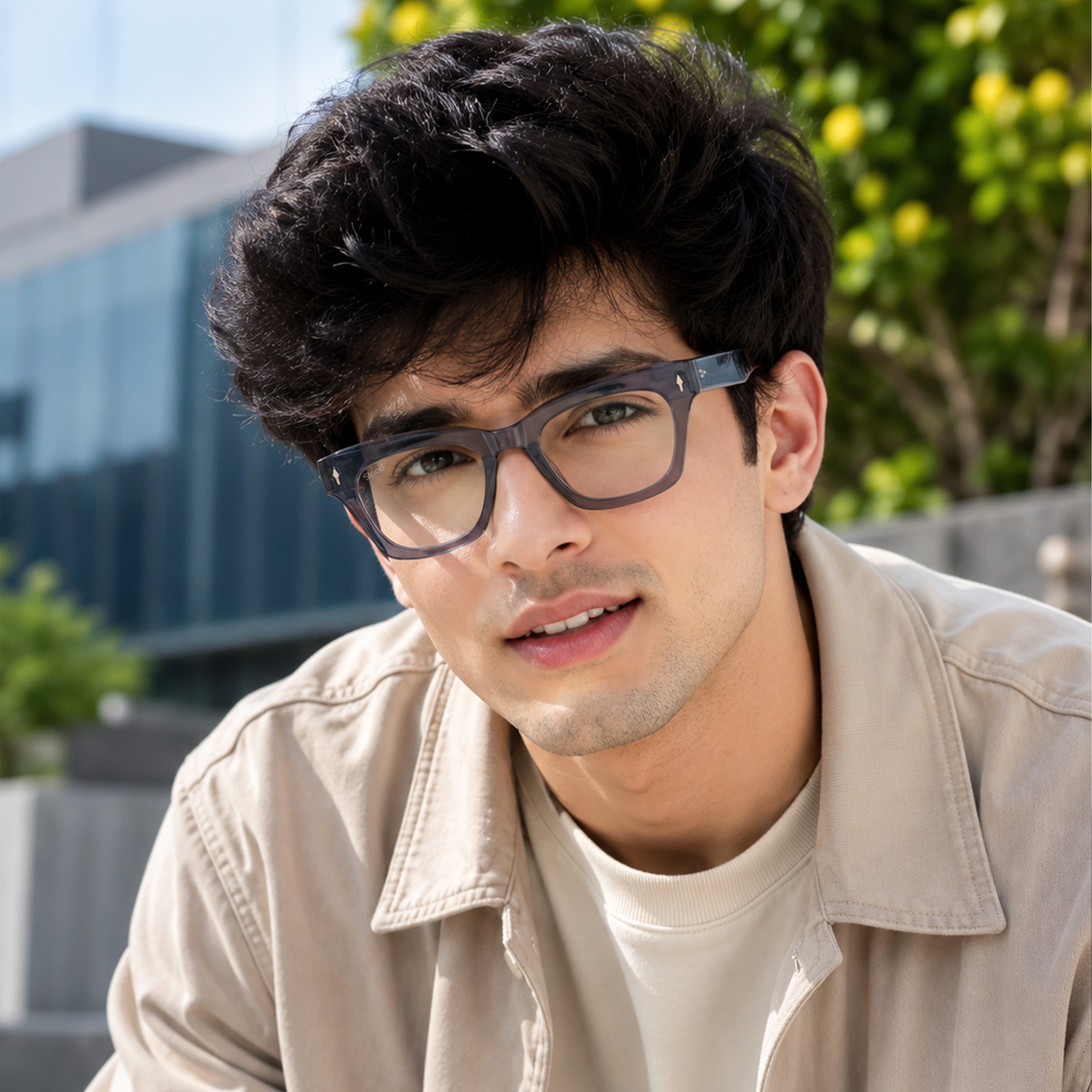 Stood Square Anti Glare Spectacles Frames For Men & Women – SF-STD0027-C2