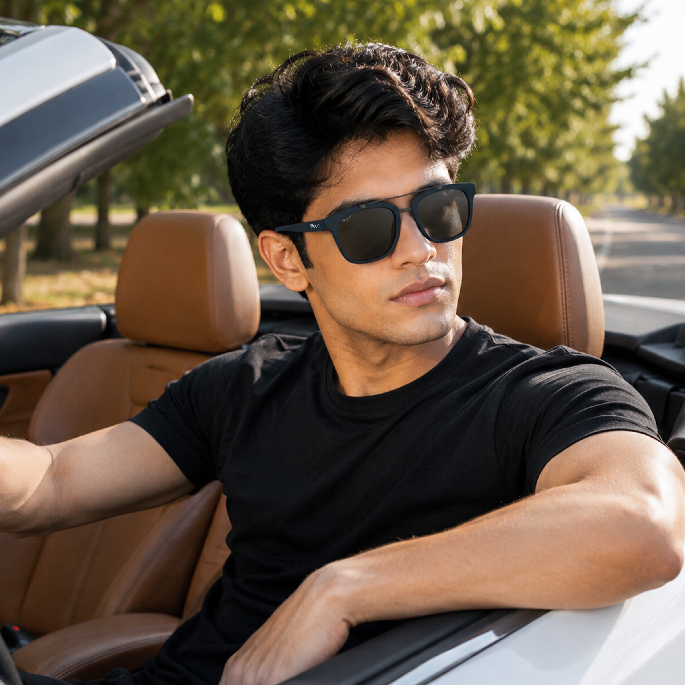 Stood Retro Square Black UV Protection Goggles For Men & Women Sunglasses – SG-STD0021-C3