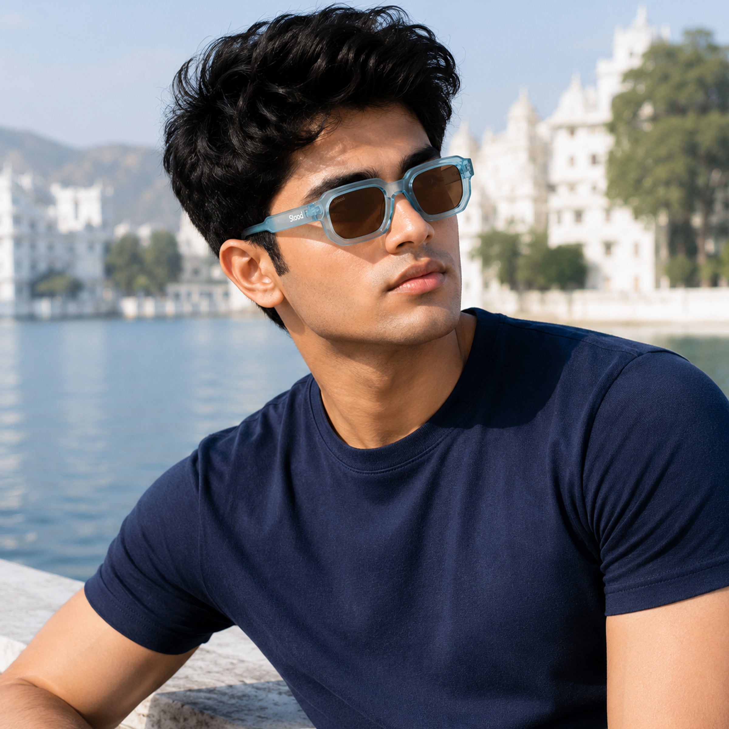 Stood Retro Square Brown UV Protection Goggles For Men & Women Sunglasses – SG-STD0025-C3