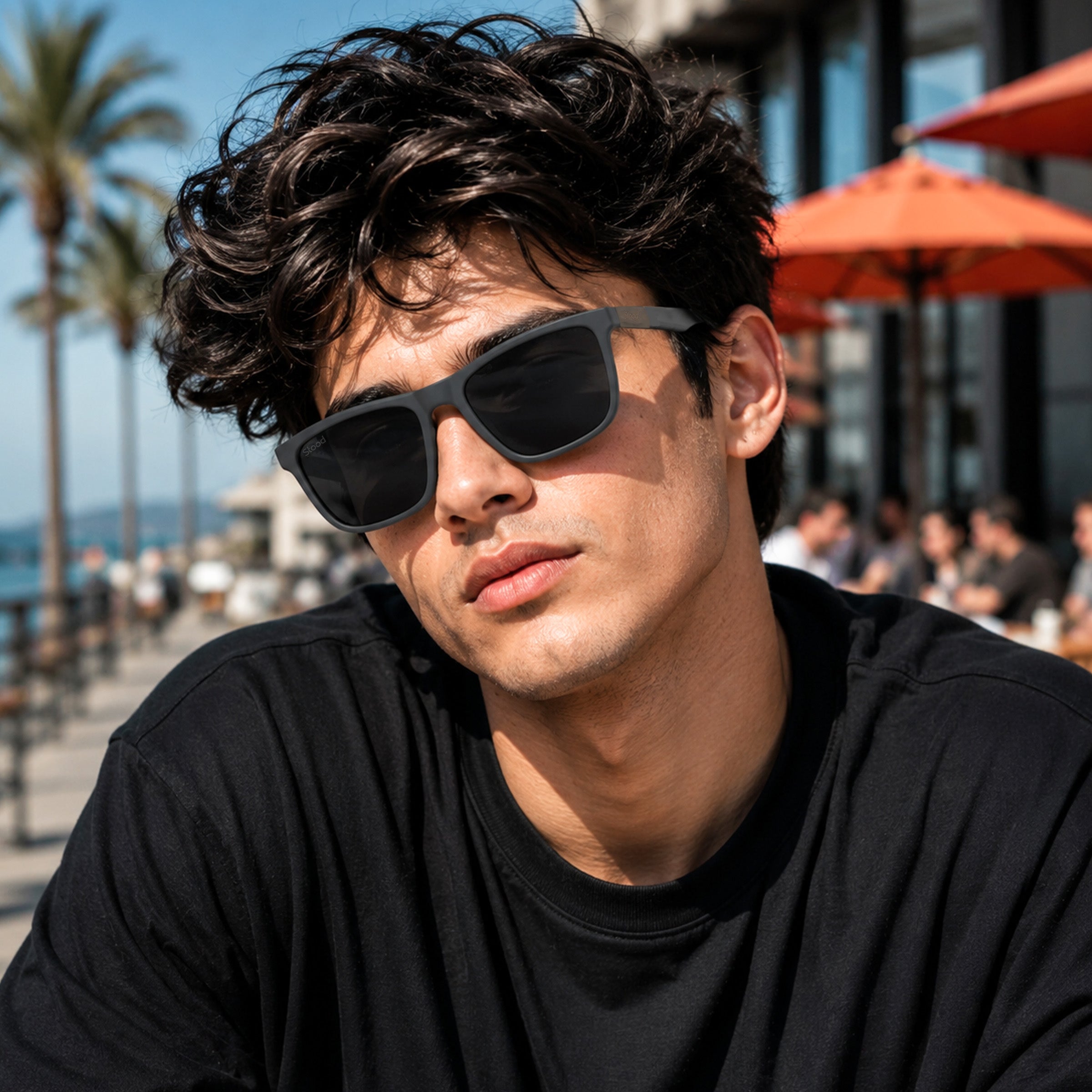 Stood Square Sports Black Polarized UV Protection Chashma For Men & Women New Style – SG-STD0028-C2