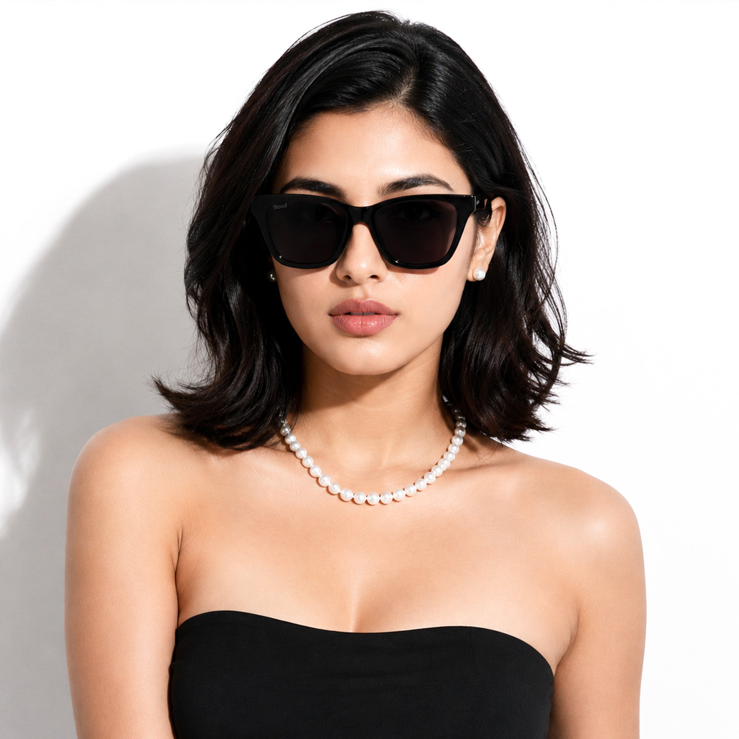 Stood Black Square UV Protected Sunglasses For Men & Women - SG-STD0033-C1