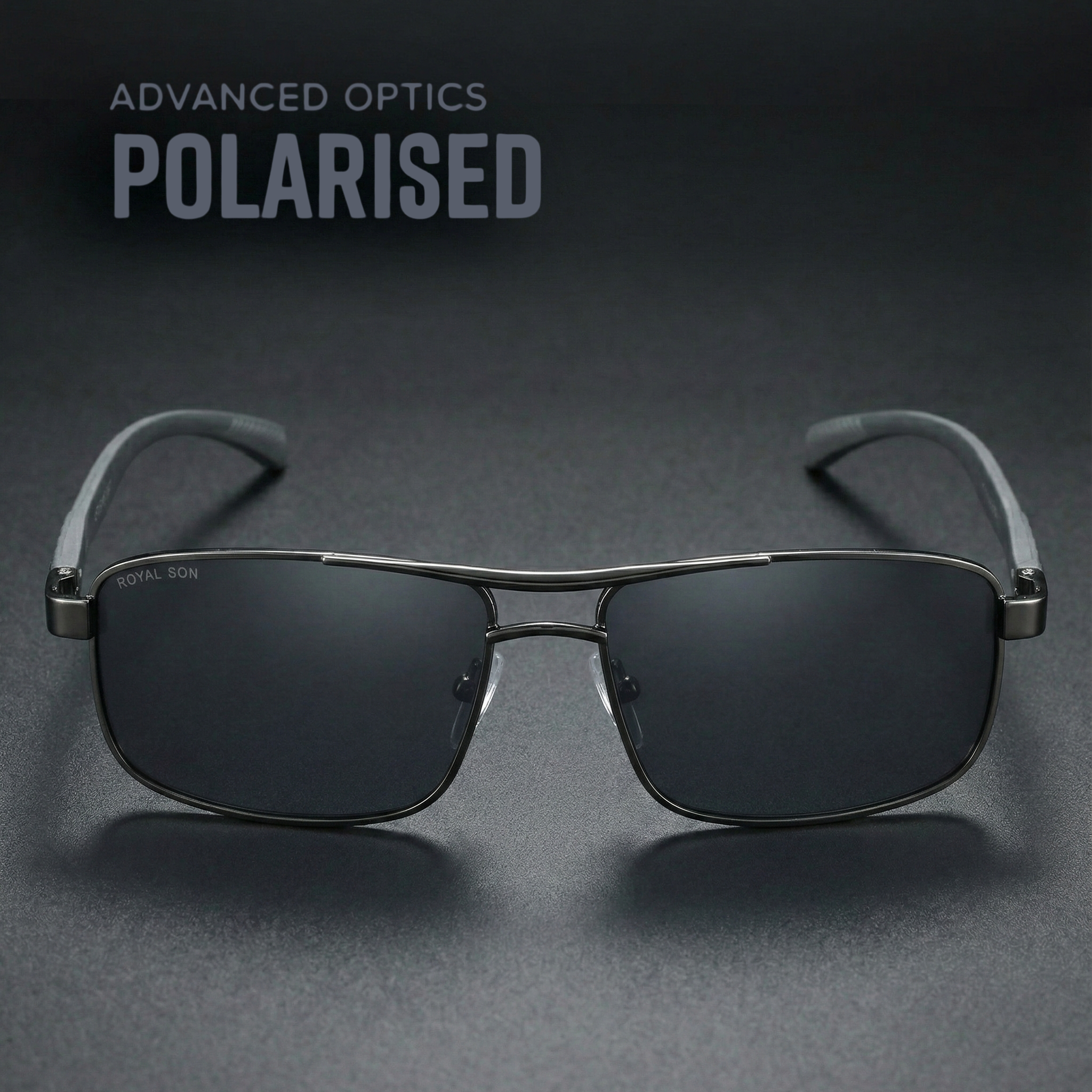 Royal Son Rectangular Polarized Men Sunglasses - CHI0085-C2