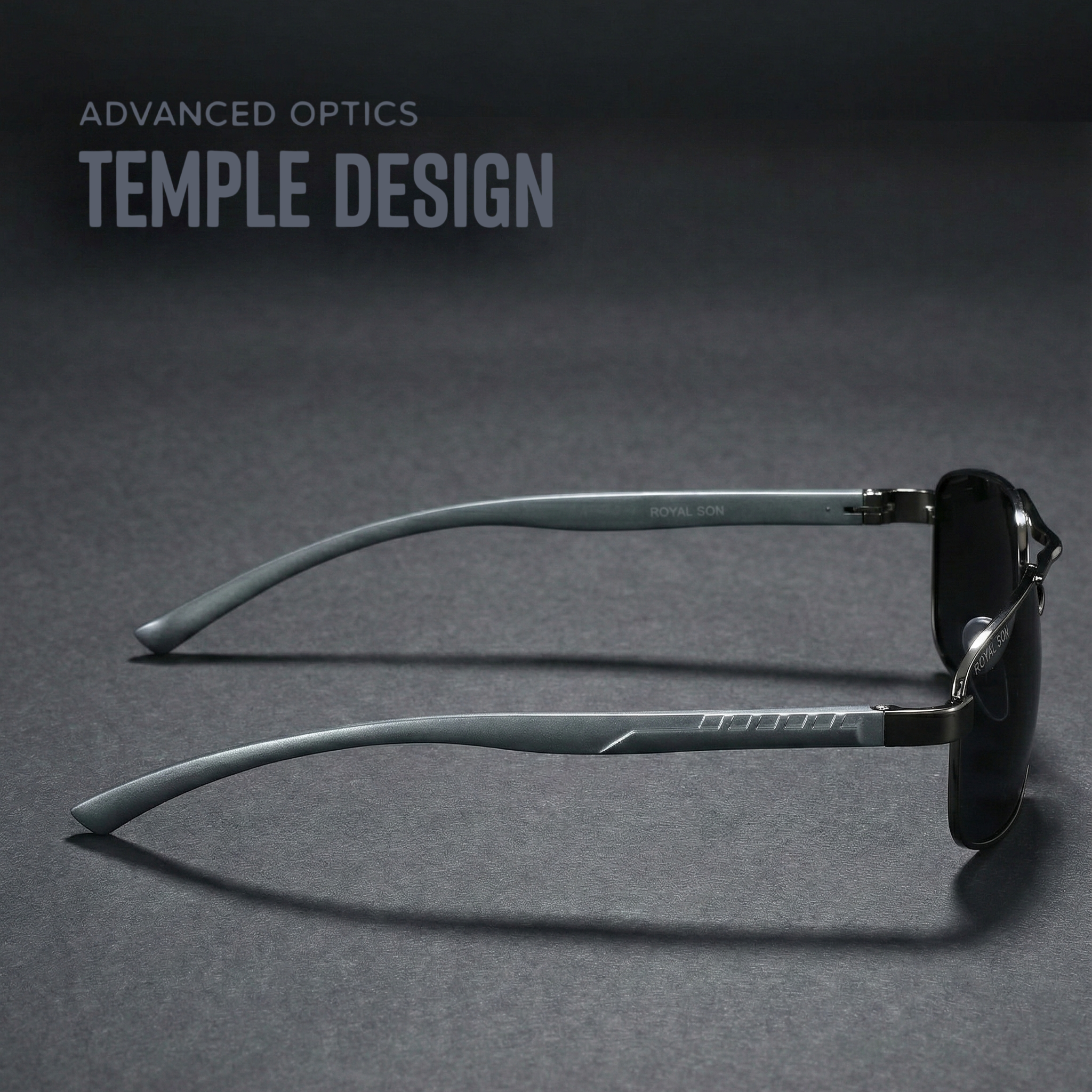 Royal Son Rectangular Polarized Men Sunglasses - CHI0085-C2