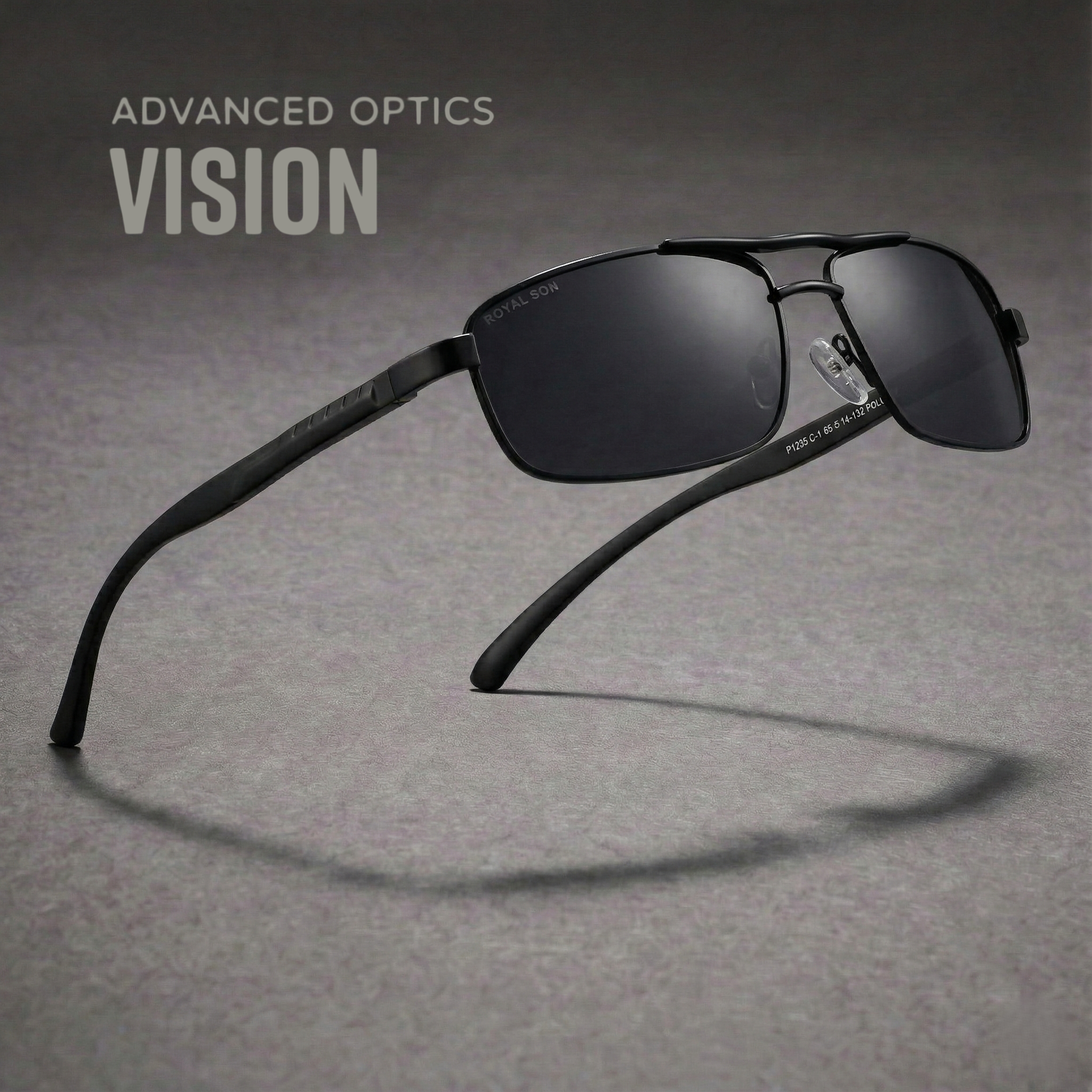 Royal Son Rectangular Polarized Men Sunglasses - CHI0085-C1