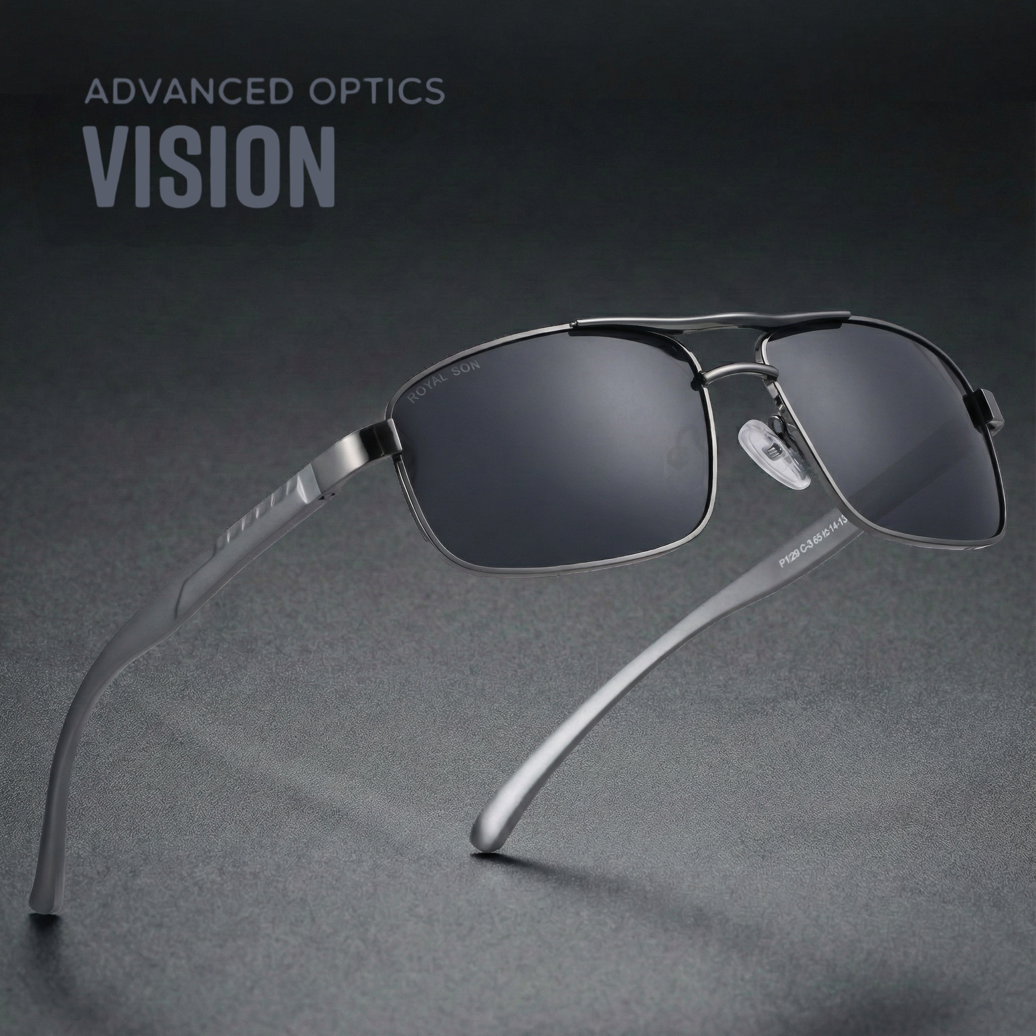 Royal Son Rectangular Polarized Men Sunglasses - CHI0085-C2