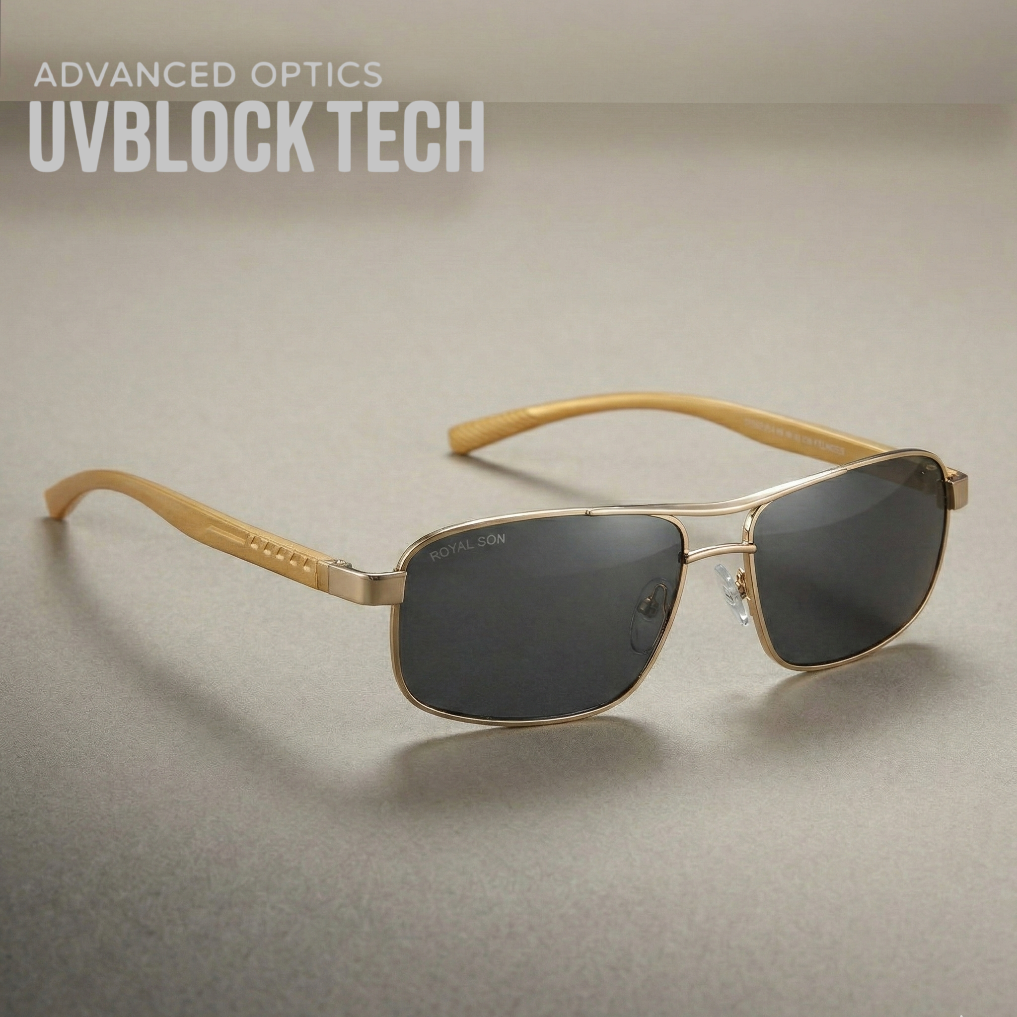 Royal Son Rectangular Polarized Men Sunglasses - CHI0085-C4