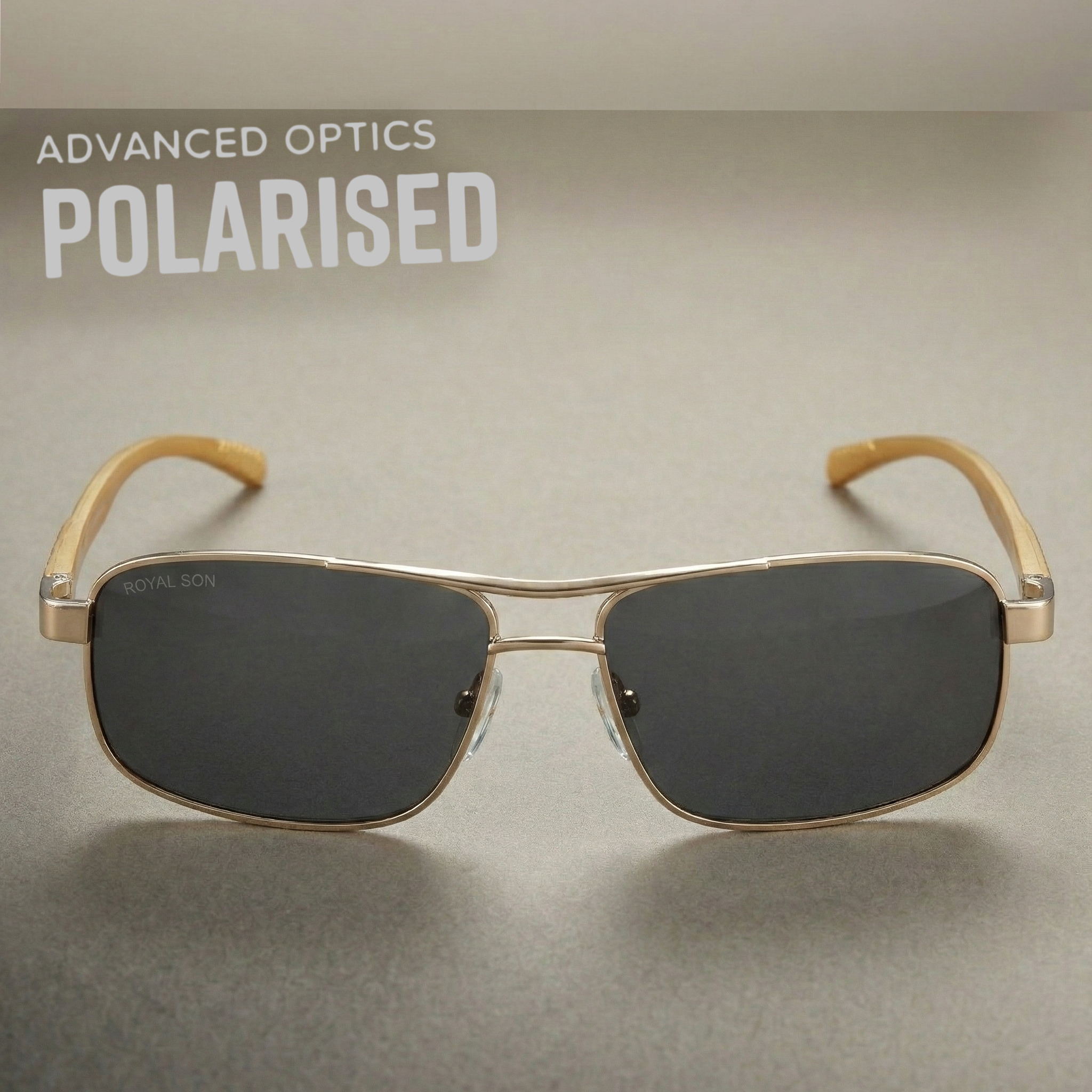 Royal Son Rectangular Polarized Men Sunglasses - CHI0085-C4